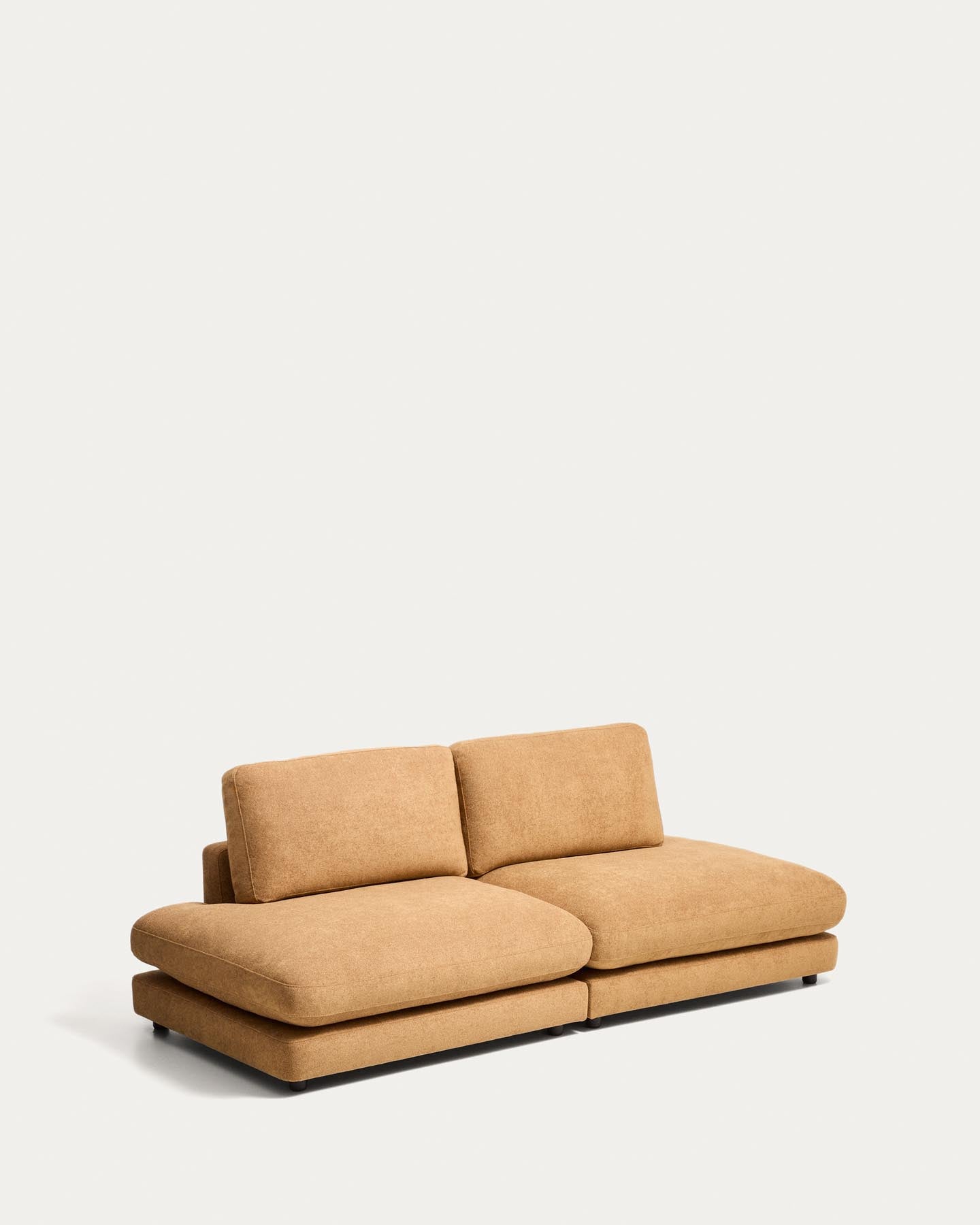 3-Sitzer-Modularsofa Gala aus senfgelbem Microbouclé, FSC Mix Credit, 240 cm in Senfgelb präsentiert im Onlineshop von KAQTU Design AG. 3er Sofa ist von Kave Home