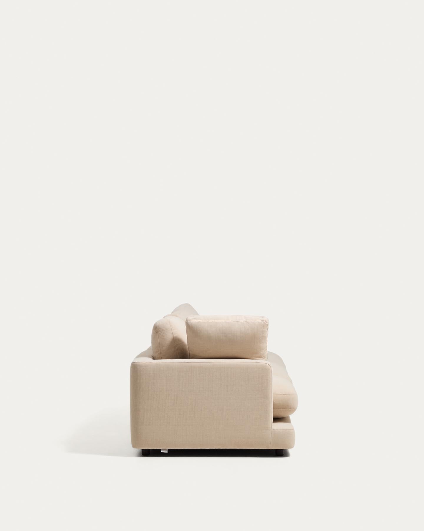 4-Sitzer-Modularsofa Gala mit Randmodul rechts aus beiger Chenille, FSC Mix Credit, 315 cm in Beige präsentiert im Onlineshop von KAQTU Design AG. 4er Sofa ist von Kave Home