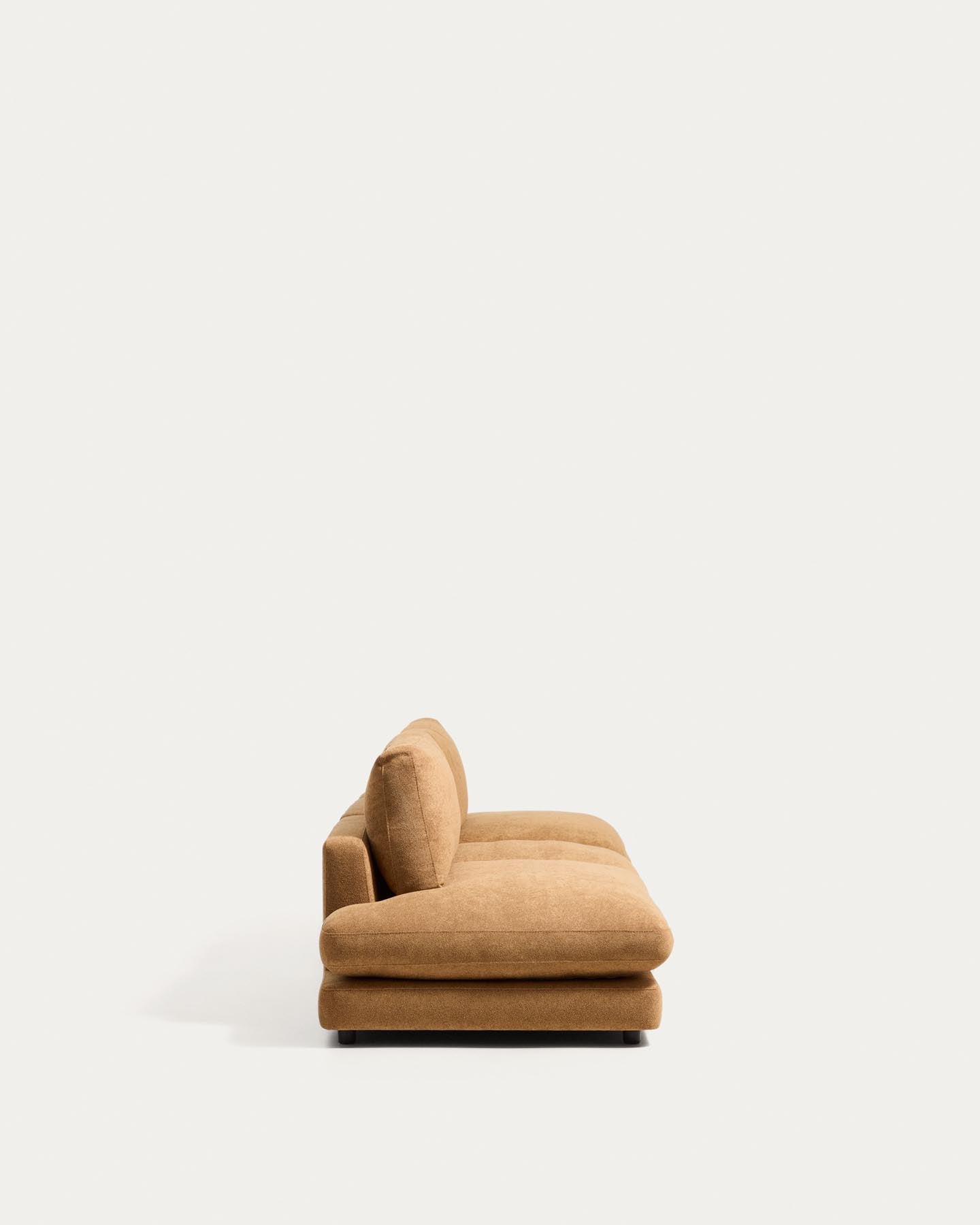4-Sitzer-Modularsofa Gala aus senfgelbem Microbouclé, FSC Mix Credit, 330 cm in Senfgelb präsentiert im Onlineshop von KAQTU Design AG. 4er Sofa ist von Kave Home
