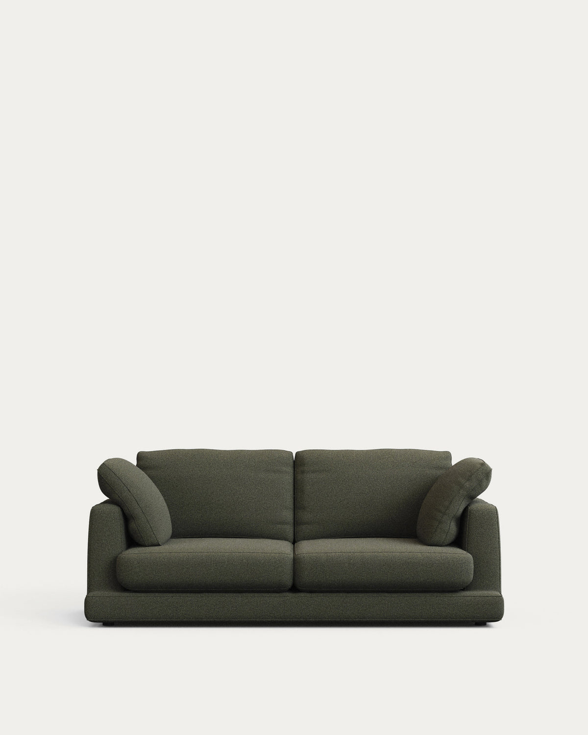 Gala 3-Sitzer-Sofa aus dunkelgrüner Chenille FSC Mix Credit 210 cm in Dunkelgrün präsentiert im Onlineshop von KAQTU Design AG. 3er Sofa ist von Kave Home