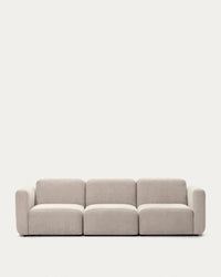 Divano componibile a 3 posti Neom in colore beige FSC Mix Credit da 263 cm