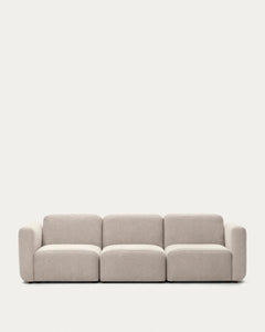 Divano componibile a 3 posti Neom in colore beige FSC Mix Credit da 263 cm