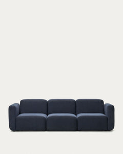 Divano componibile a 3 posti Neom in blu 263 cm FSC Mix Credit