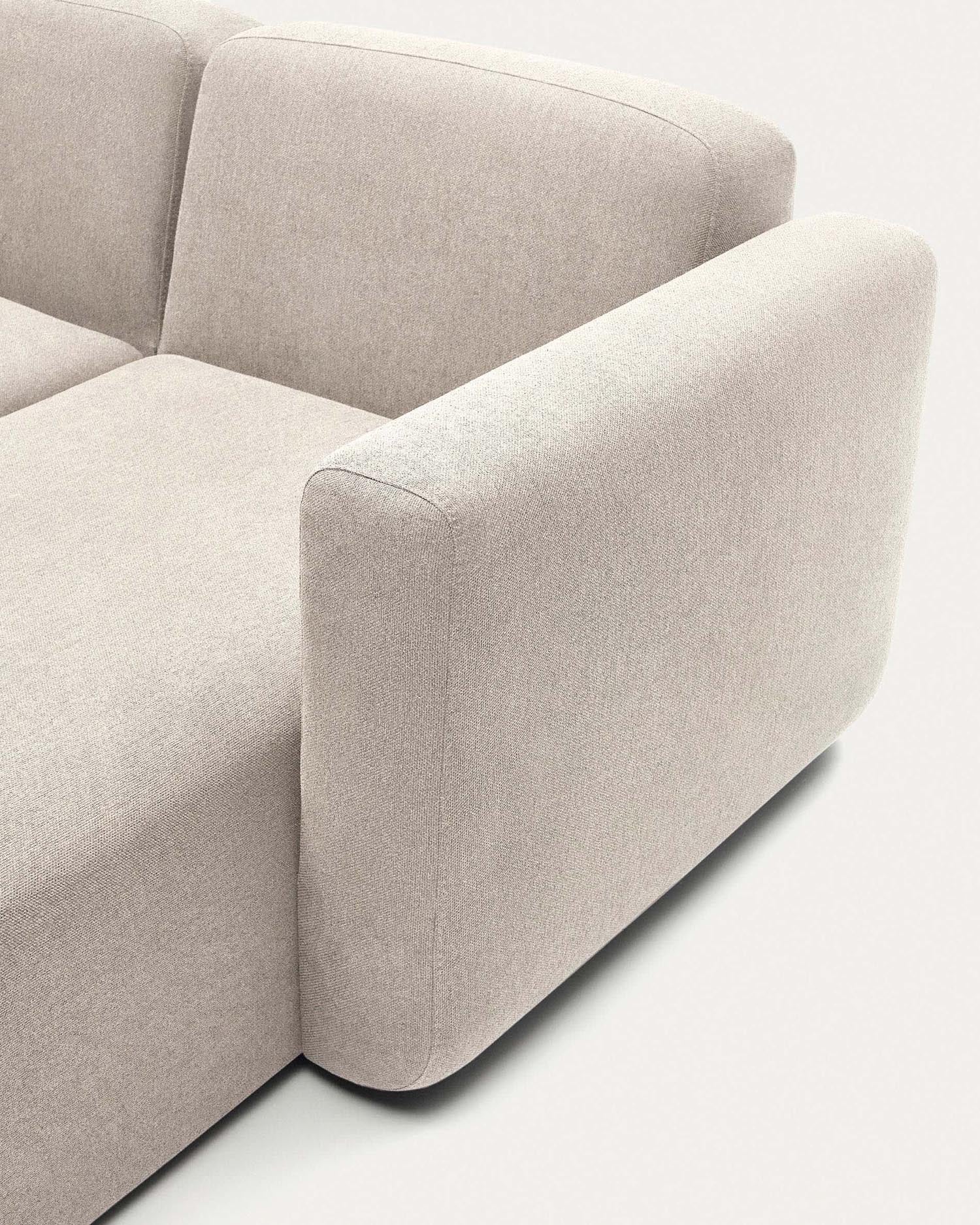 Modulares 3-Sitzer-Sofa mit Chaiselongue, beige, 263 cm, FSC-zertifiziert, von Kave Home. Vielseitig und stilvoll.