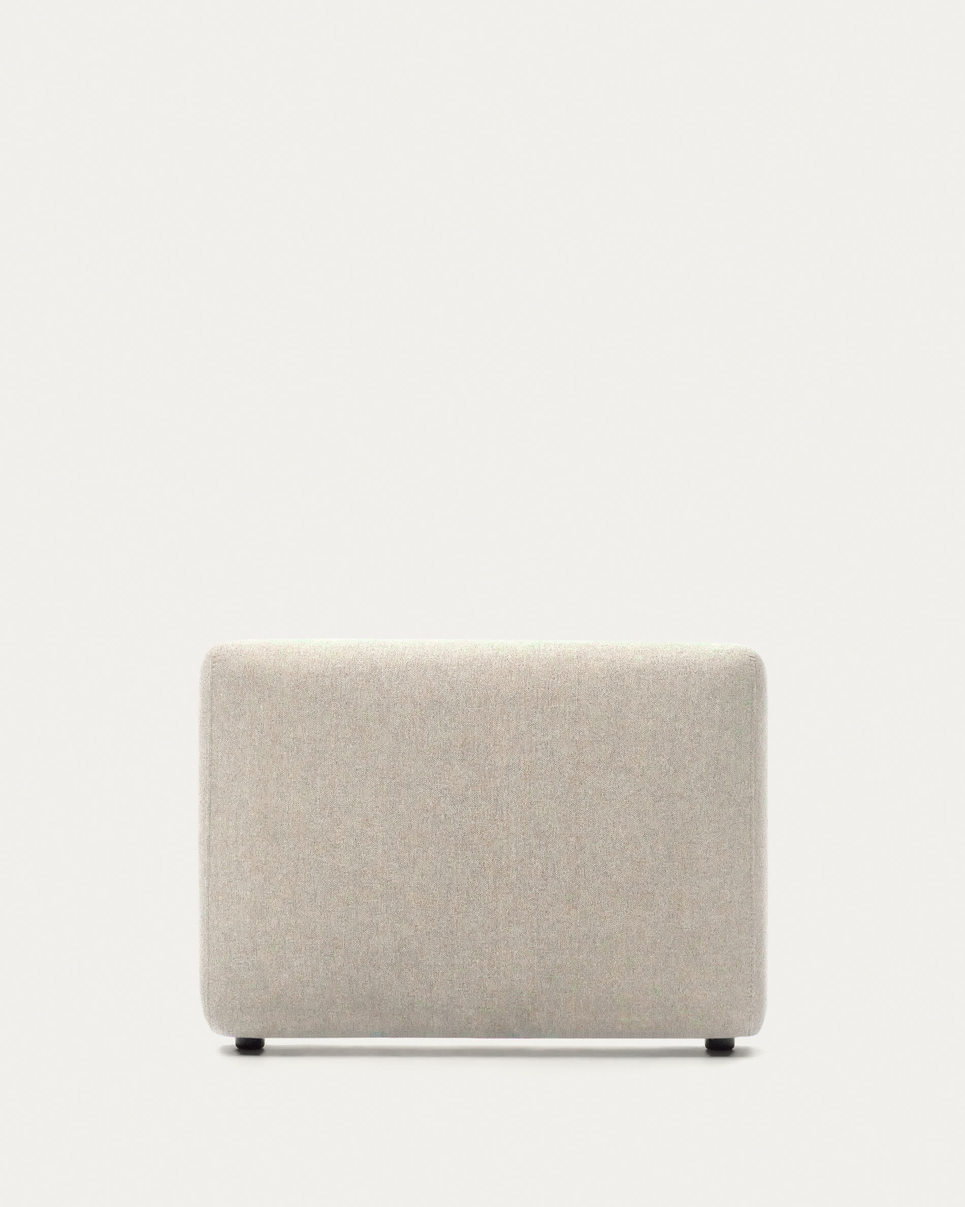 3D-Modell der Neom Armlehne in Beige, modular und FSC-zertifiziert, ideal für individuelle Sofas.