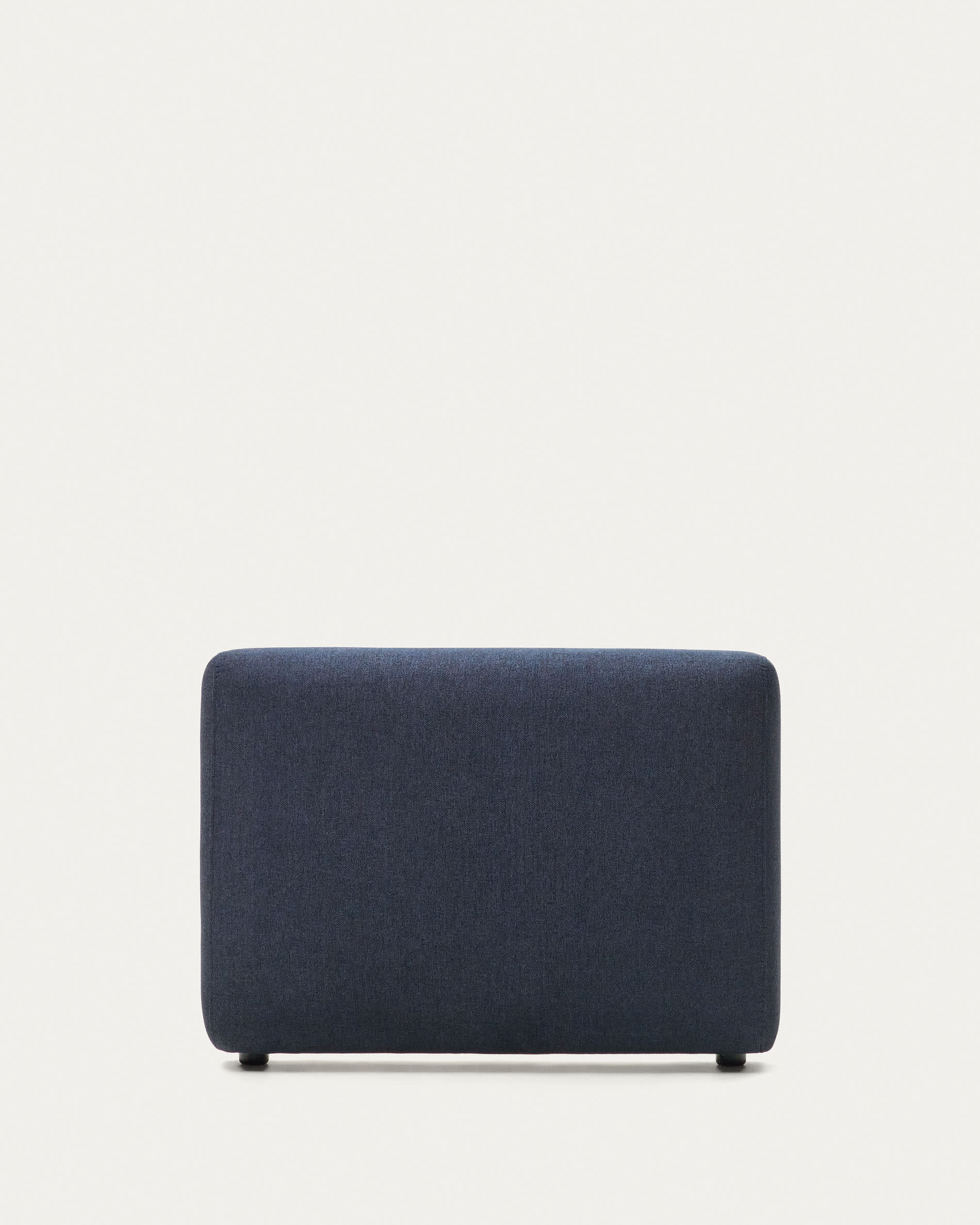 3D-Modell der blauen Neom Armlehne von Kave Home, aus FSC-Holz, ideal für modulare Sofas, stilvoll und komfortabel.
