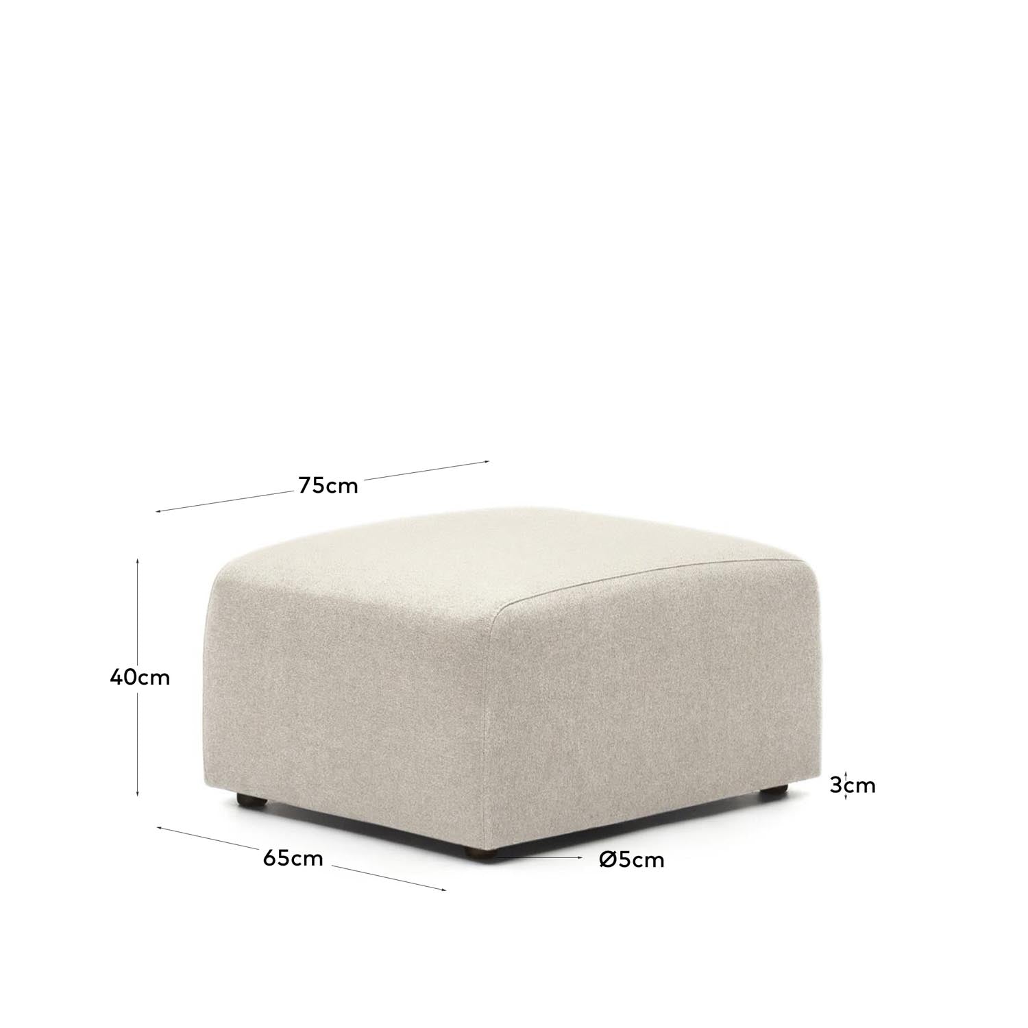 Neom Fußablage Beige 75x64 cm: Komfort trifft modernes Design.