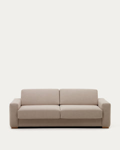 4-Sitzer-Bettsofa Anley in Beige mit Beinen aus massivem Buchenholz, 244 cm, FSC Mix Credit