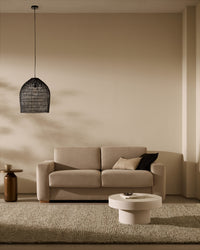 2-Sitzer-Bettsofa Anley in Beige mit Beinen aus massivem Buchenholz, 204 cm, FSC Mix Credit