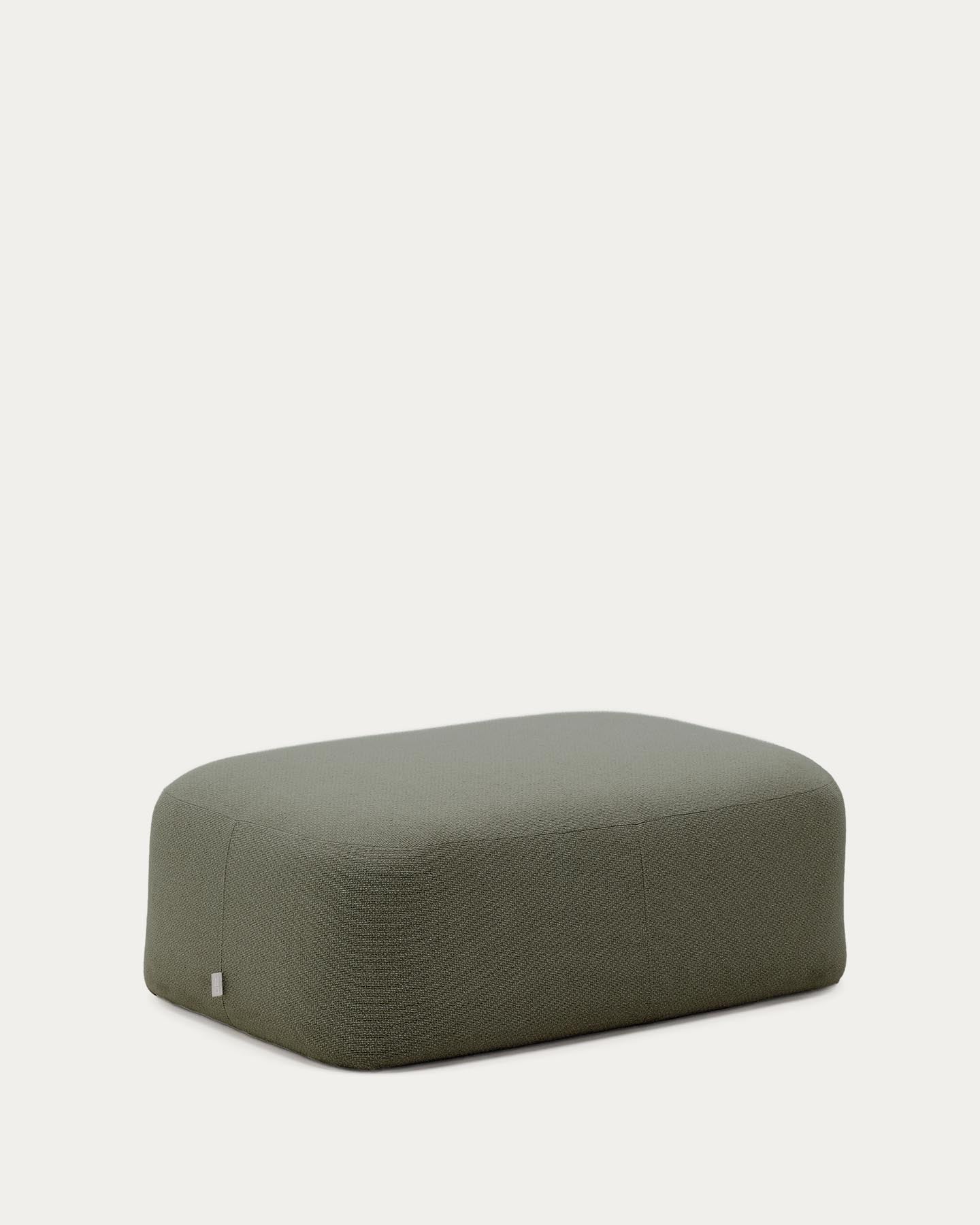 Schwer entflammbare Fussablage Martina in grüner Chenille 123 x 85 cm in Grün präsentiert im Onlineshop von KAQTU Design AG. Pouf ist von Kave Home