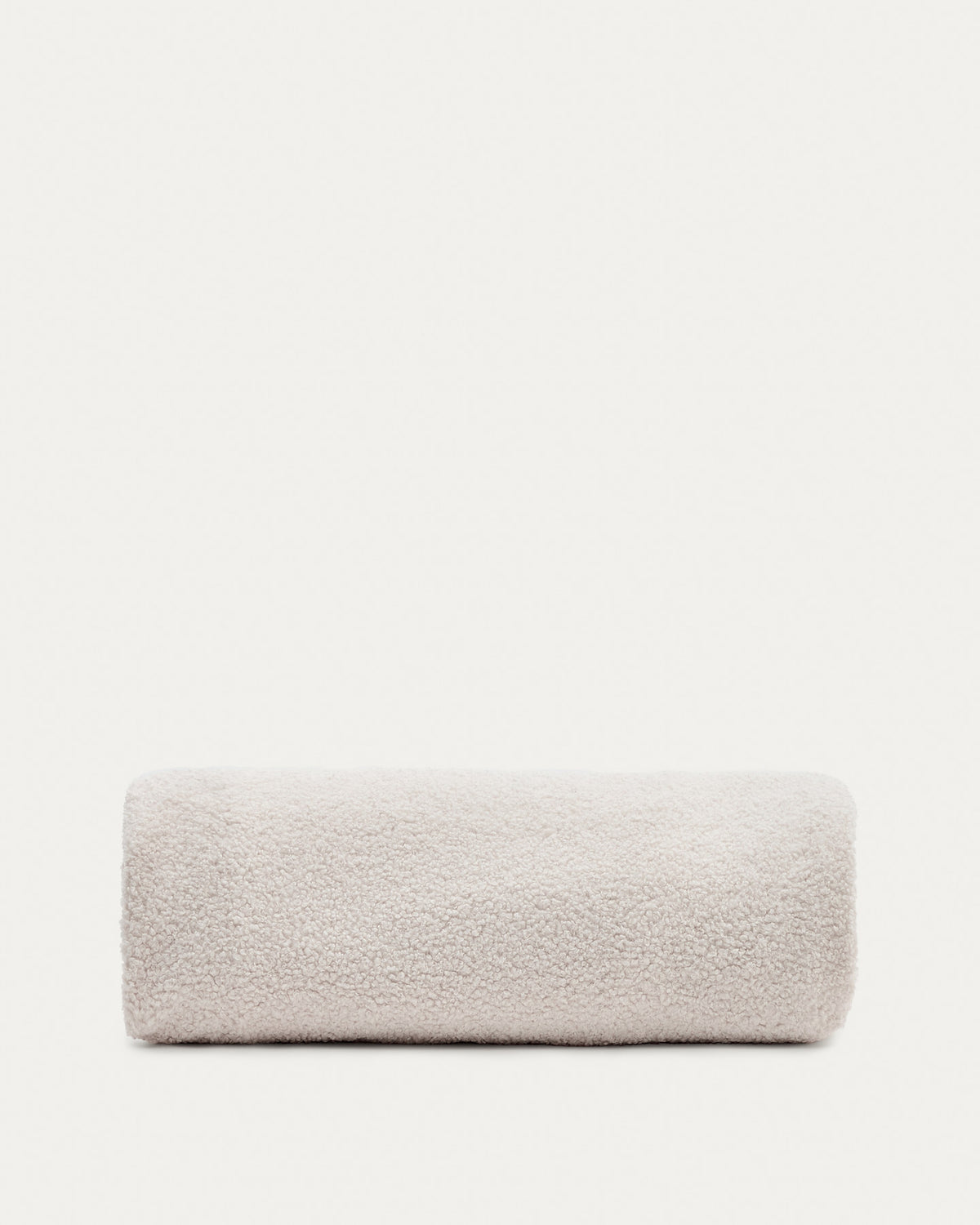 Bezug für Fusshocker Kaeli in Bouclé Farbe Écru Ø 120 cm in Ecru präsentiert im Onlineshop von KAQTU Design AG. Ottoman-Zubehör ist von Kave Home