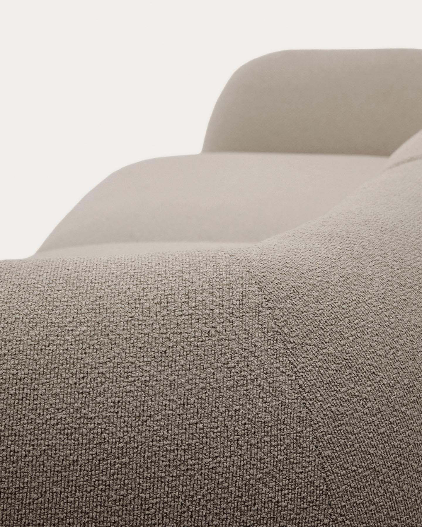 2-Sitzer-Modularsofa Martina mit Chenille und Chaiselongue rechts in Steinton 230 cm in Steinfarben präsentiert im Onlineshop von KAQTU Design AG. L-Sofa rechts ist von Kave Home