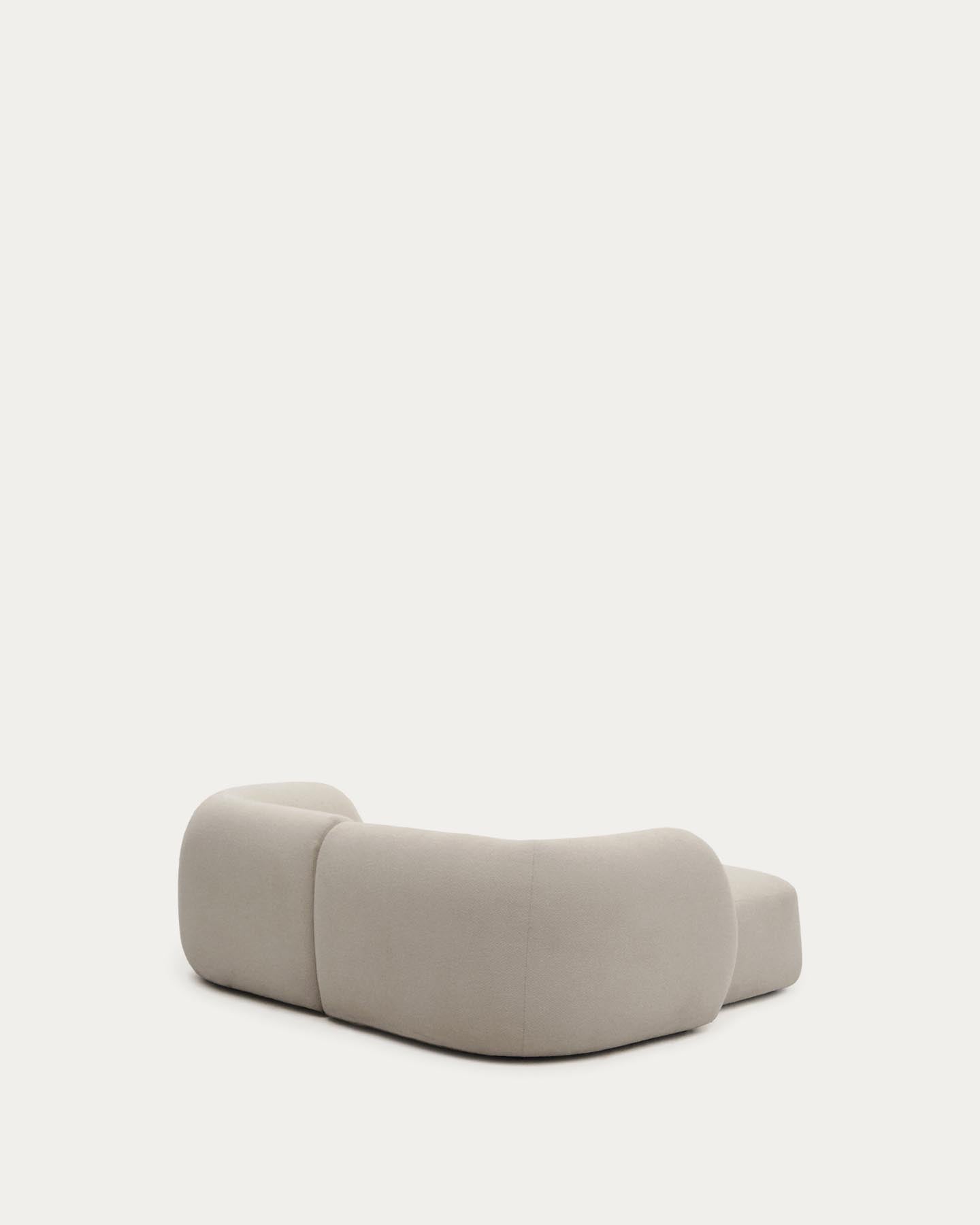 Schwer entflammbares 2-Sitzer-Modularsofa Martina mit Chenille und Chaiselongue links in Steinton 230 cm in Steinfarben präsentiert im Onlineshop von KAQTU Design AG. L-Sofa links ist von Kave Home