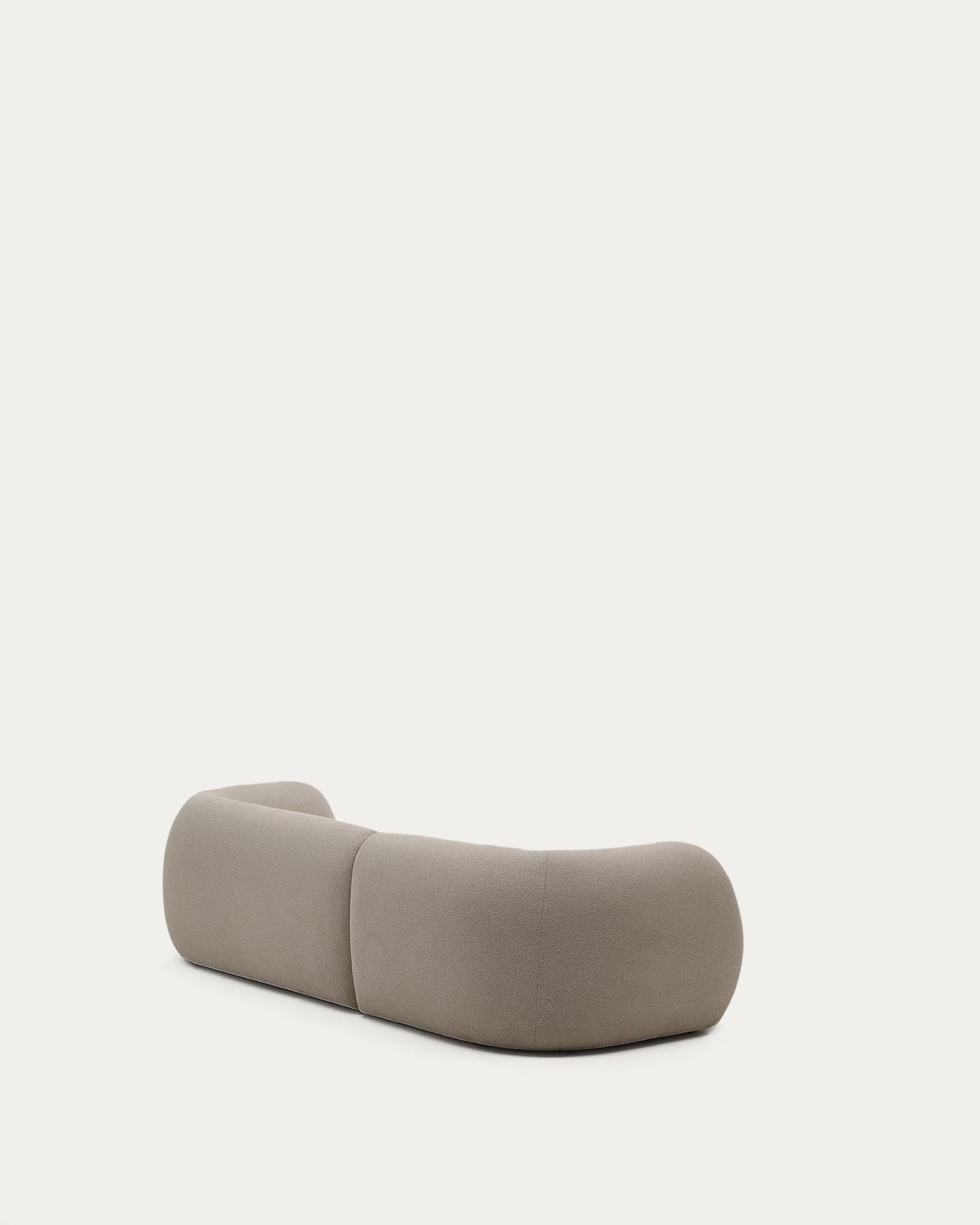 3-Sitzer-Modularsofa Martina mit Chenille und Chaiselongue rechts in Steinton 287 cm in Steinfarben präsentiert im Onlineshop von KAQTU Design AG. L-Sofa rechts ist von Kave Home