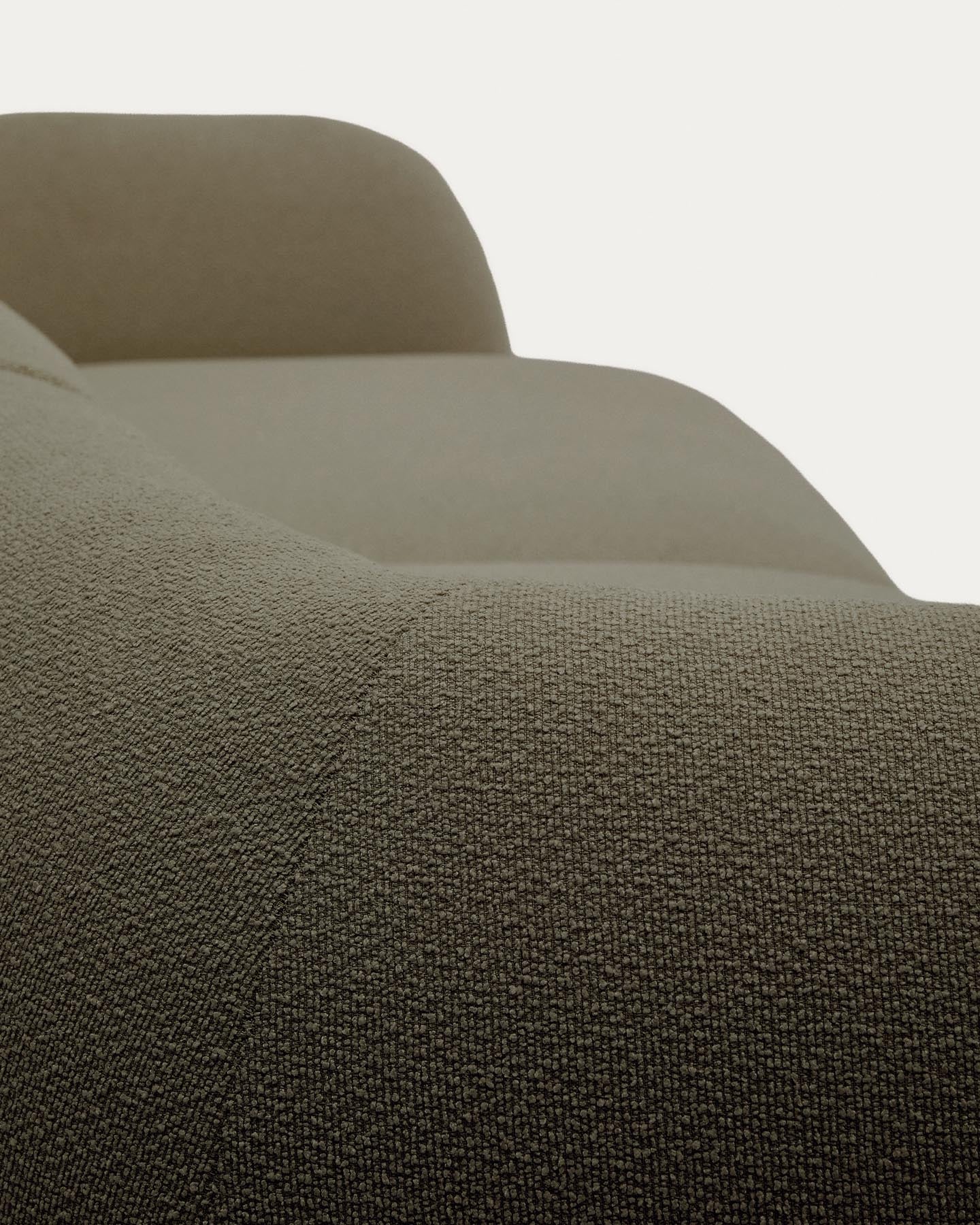 Schwer entflammbares 3-Sitzer-Modularsofa Martina mit grüner Chenille und Chaiselongue links 287 cm in Grün präsentiert im Onlineshop von KAQTU Design AG. L-Sofa links ist von Kave Home
