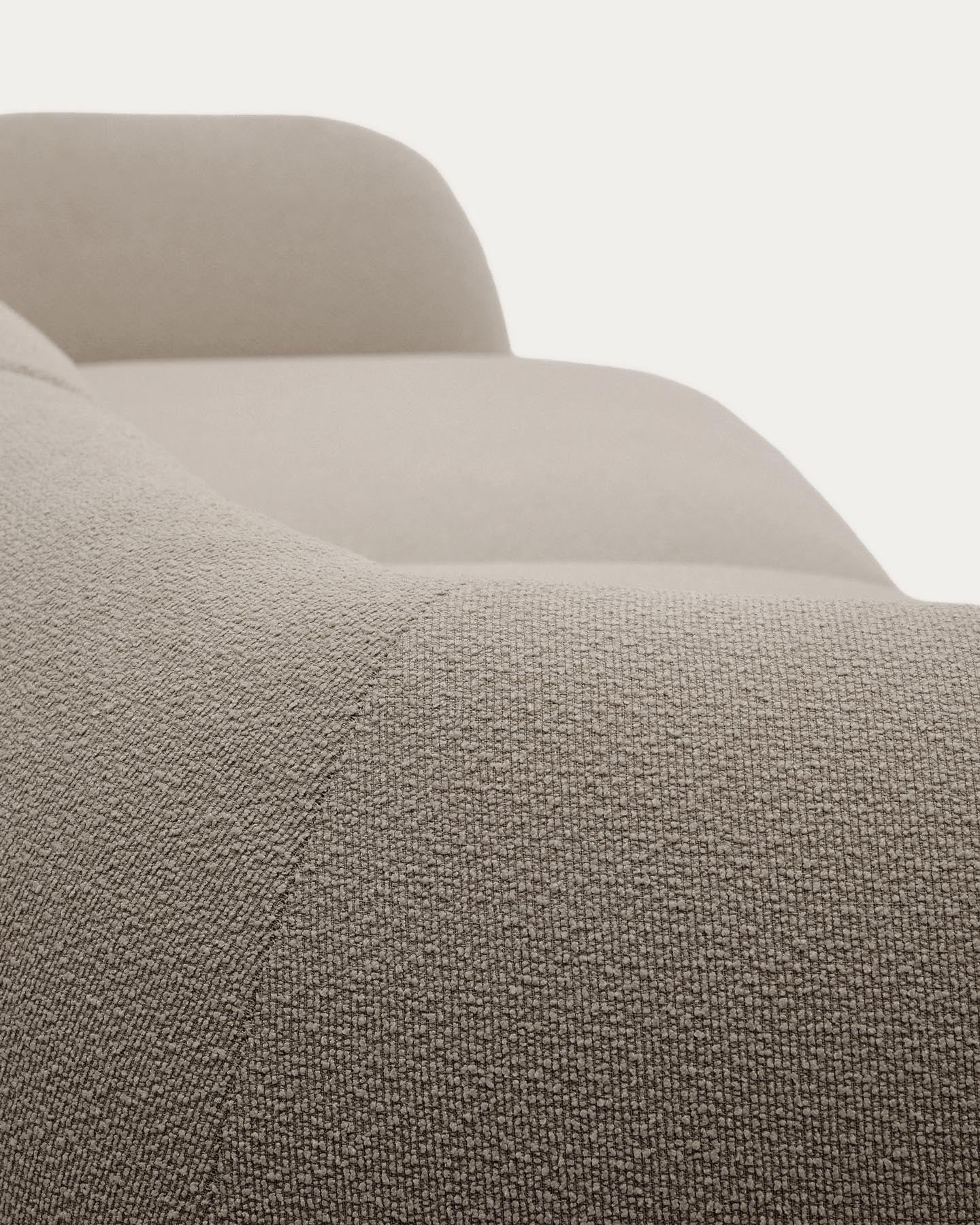 Schwer entflammbares 3-Sitzer-Modularsofa Martina mit Chenille und Chaiselongue links in Steinton 287 cm in Steinfarben präsentiert im Onlineshop von KAQTU Design AG. L-Sofa links ist von Kave Home