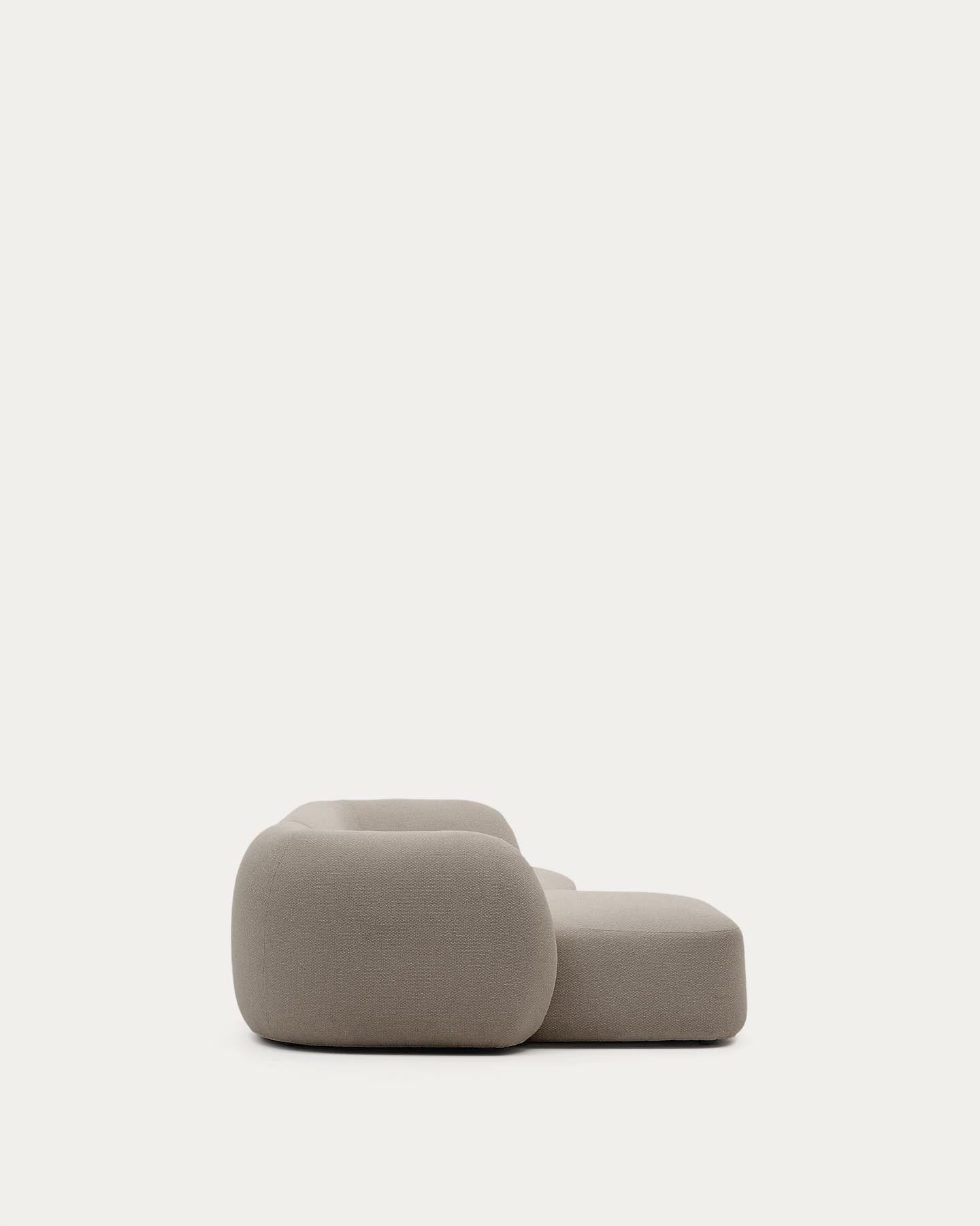Schwer entflammbares 3-Sitzer-Modularsofa Martina mit Chenille und Chaiselongue links in Steinton 287 cm in Steinfarben präsentiert im Onlineshop von KAQTU Design AG. L-Sofa links ist von Kave Home