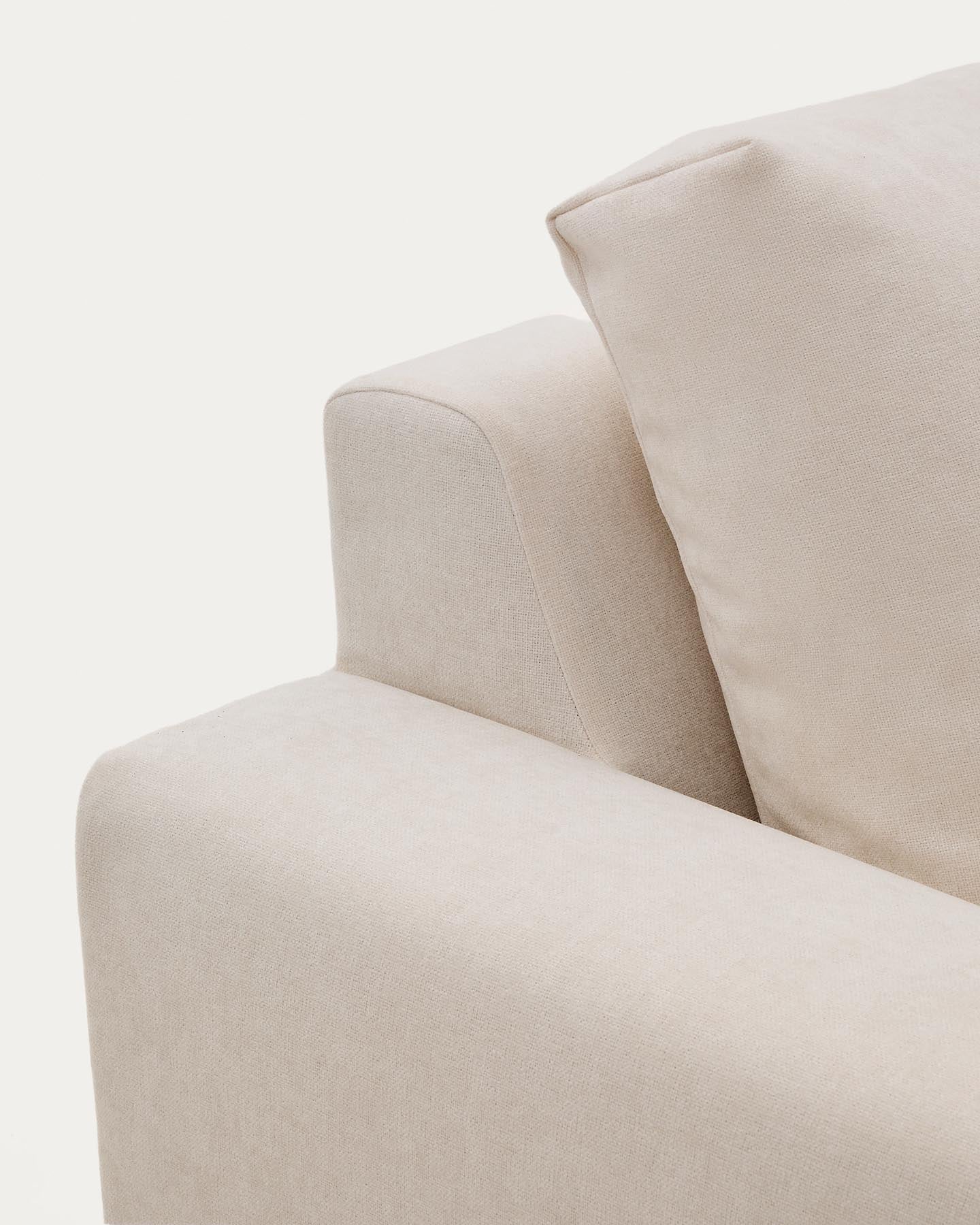 Modulares Sofa Alea für 3 Personen mit abnehmbarem Bezug aus Chenille in Beige, 220 cm in Beige präsentiert im Onlineshop von KAQTU Design AG. 3er Sofa ist von Kave Home