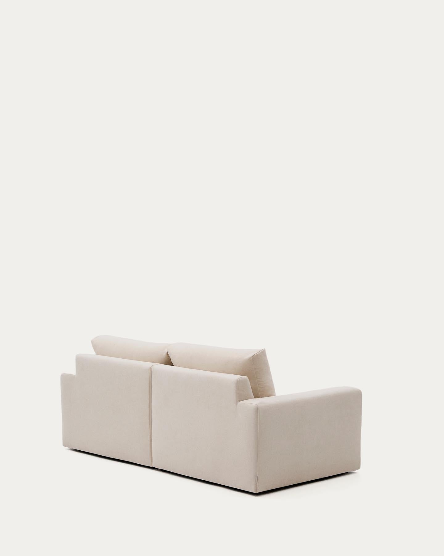 Modulares Sofa Alea für 3 Personen mit abnehmbarem Bezug aus Chenille mit Chaiselongue rechts in Beige, 220 cm in Beige präsentiert im Onlineshop von KAQTU Design AG. 3er Sofa ist von Kave Home