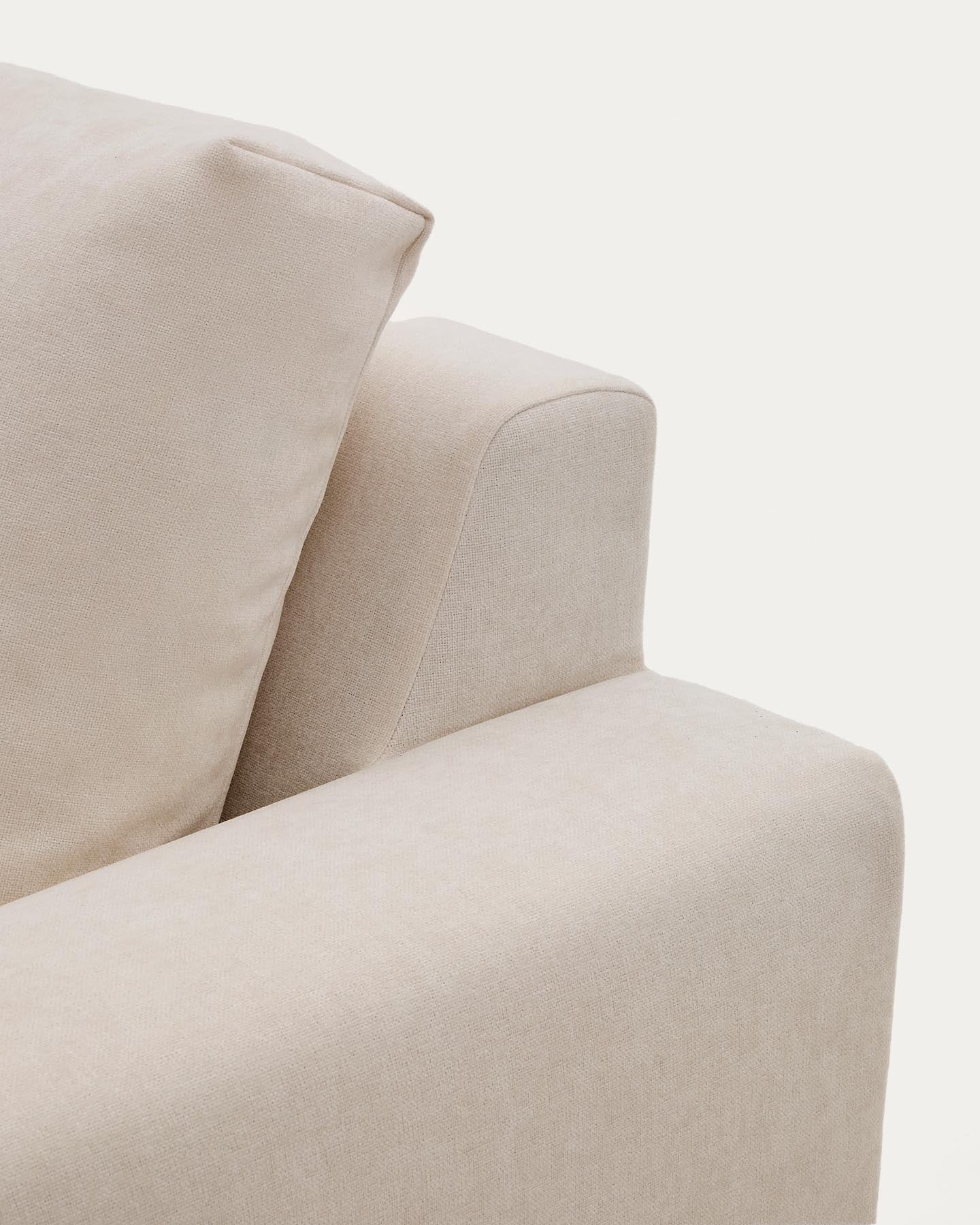 Modulares Sofa Alea für 5 Personen mit abnehmbarem Bezug aus Chenille mit Chaiselongue links in Beige, 340 cm in Beige präsentiert im Onlineshop von KAQTU Design AG. 3er Sofa ist von Kave Home