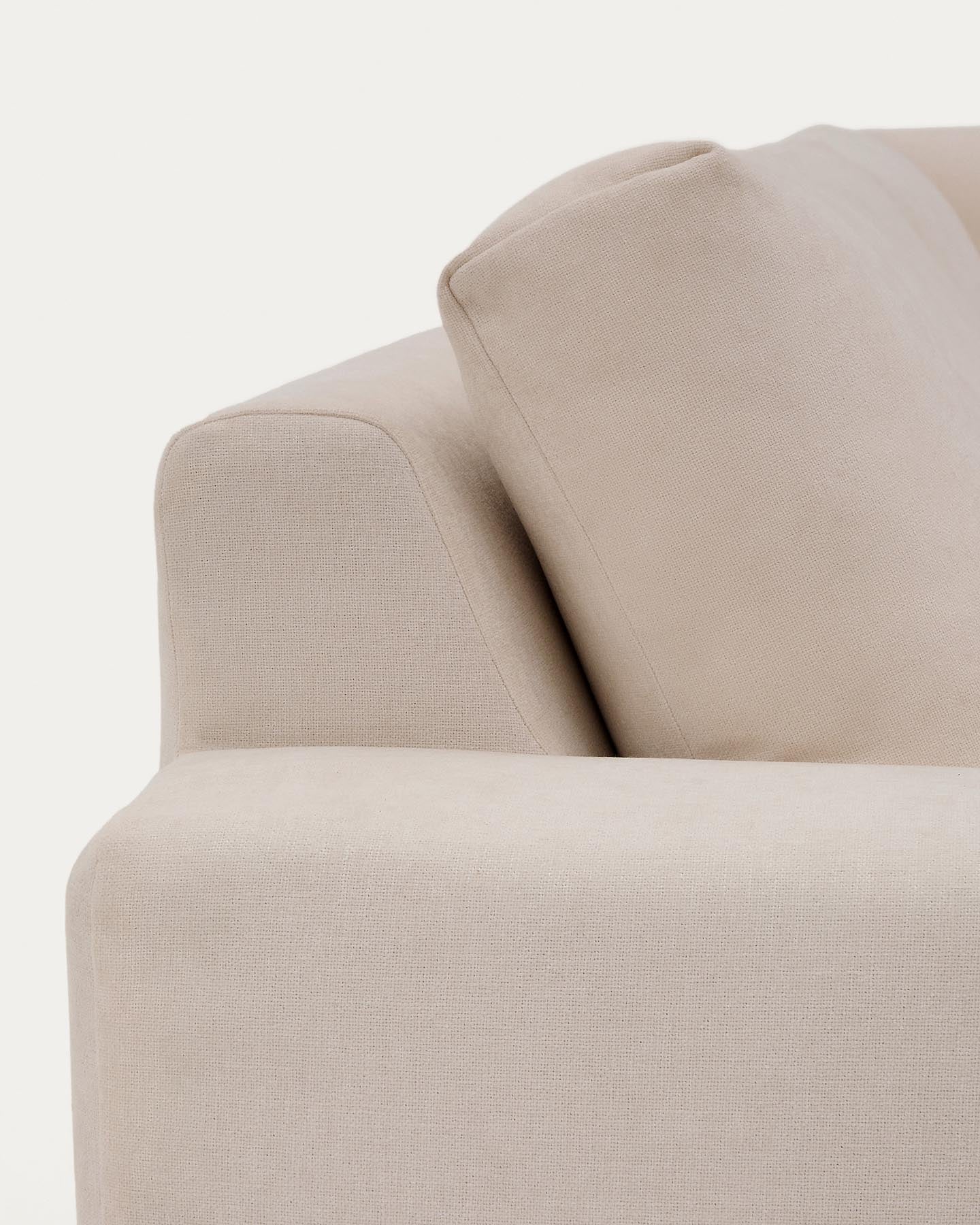 Modulares 5-Sitzer-Ecksofa Alea mit Bezug aus Chenille in Beige, 310 x 310 cm in Beige präsentiert im Onlineshop von KAQTU Design AG. 3er Sofa ist von Kave Home