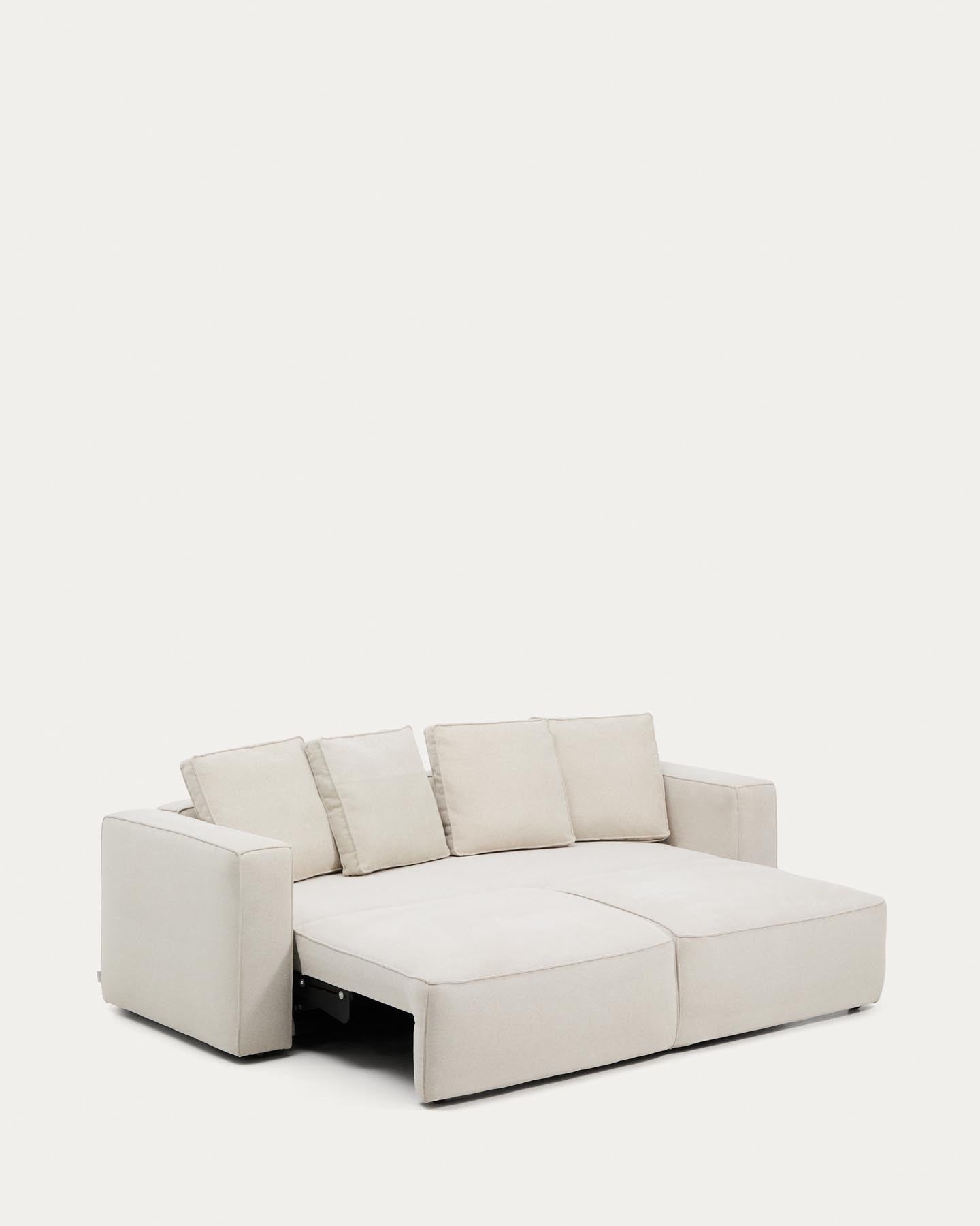 3-Sitzer Bettsofa Marela in beiger Chenille, 236 cm, FSC Mix Credit in Beige präsentiert im Onlineshop von KAQTU Design AG. Bettsofa ist von Kave Home