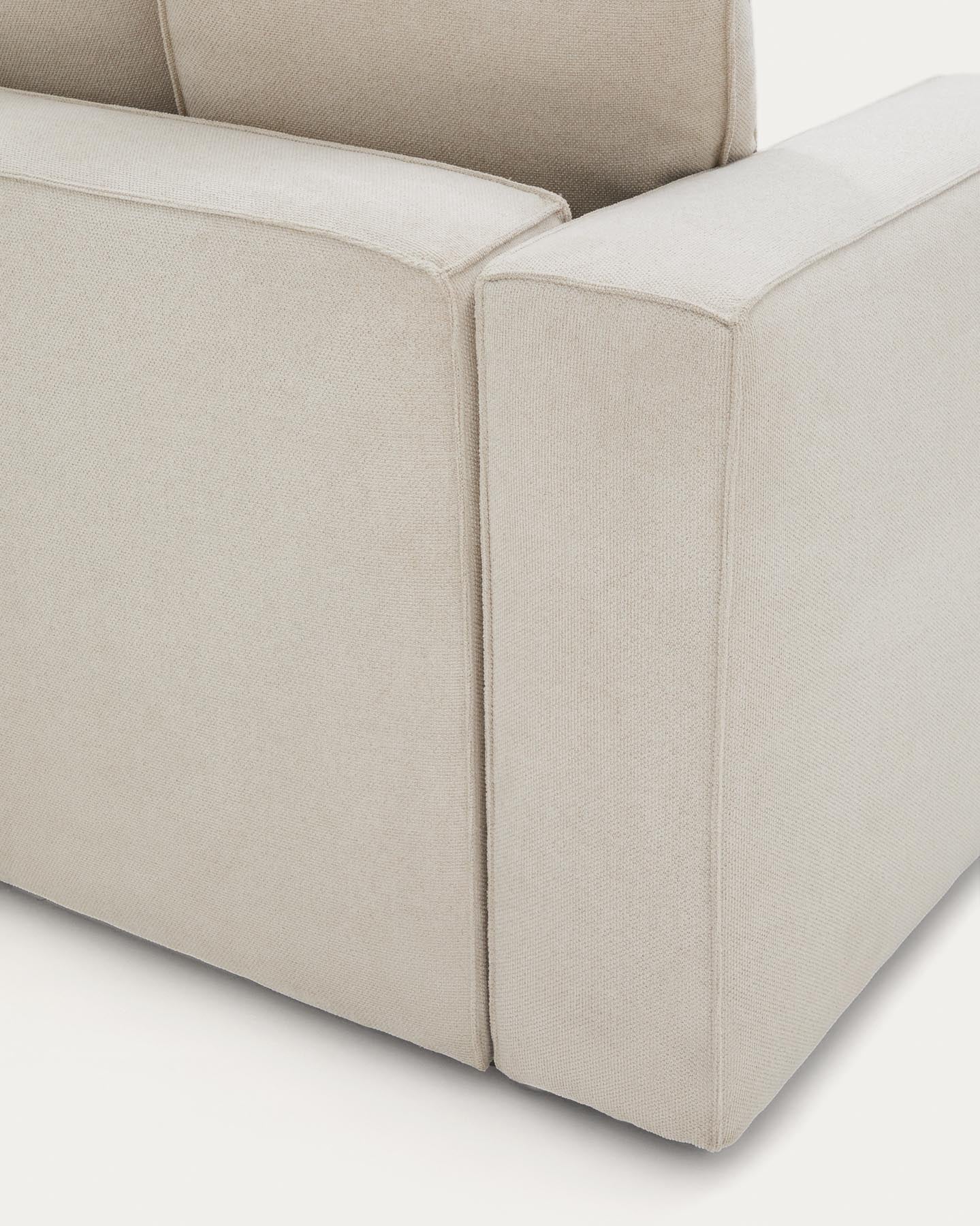 3-Sitzer Bettsofa Marela mit Chaiselongue rechts in beiger Chenille, 276 cm, FSC Mix Credit in Beige präsentiert im Onlineshop von KAQTU Design AG. Bettsofa ist von Kave Home