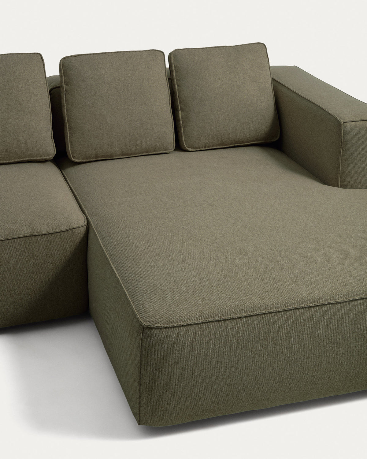Dunkelgrünes Bettsofa Marela mit Chaiselongue rechts, Gewebebezug, Armlehnen und schwarzen Beinen