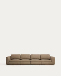 6-seater sofa Vera in light brown, 410 cm, FSC Mix Credit