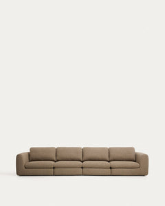 6-seater sofa Vera in light brown, 410 cm, FSC Mix Credit