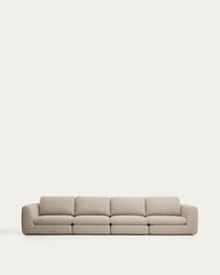 6-seater sofa Vera in beige, 410 cm, FSC Mix Credit