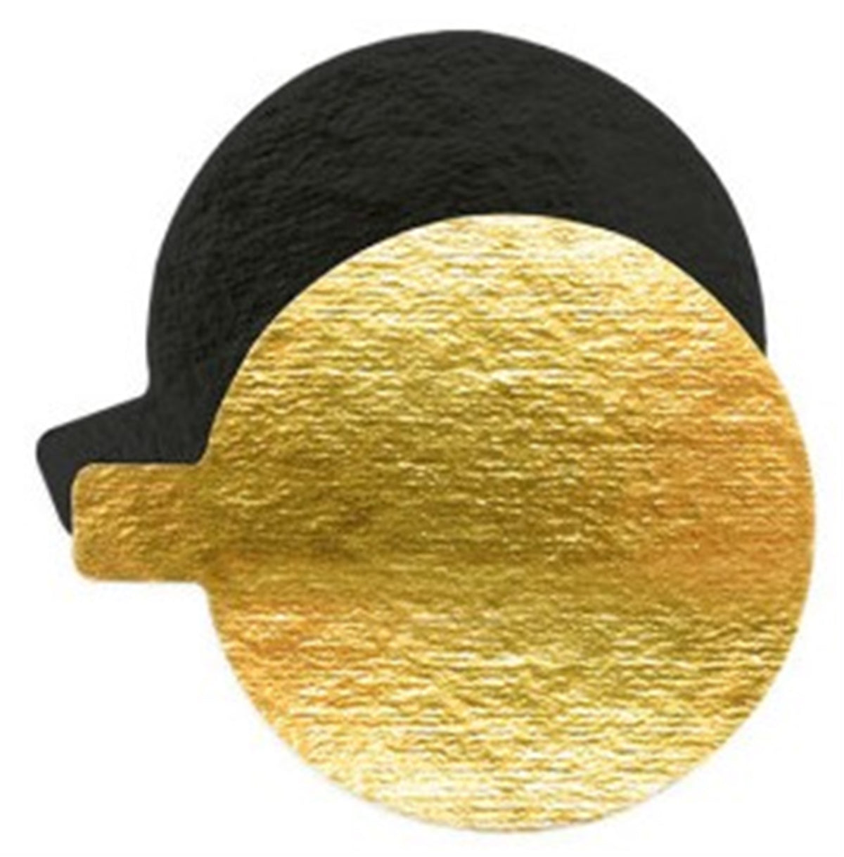 10er Set Tortenhalter gold/schwarz rund 8cm in Gold/Schwarz präsentiert im Onlineshop von KAQTU Design AG. Platte ist von Scrap Cooking