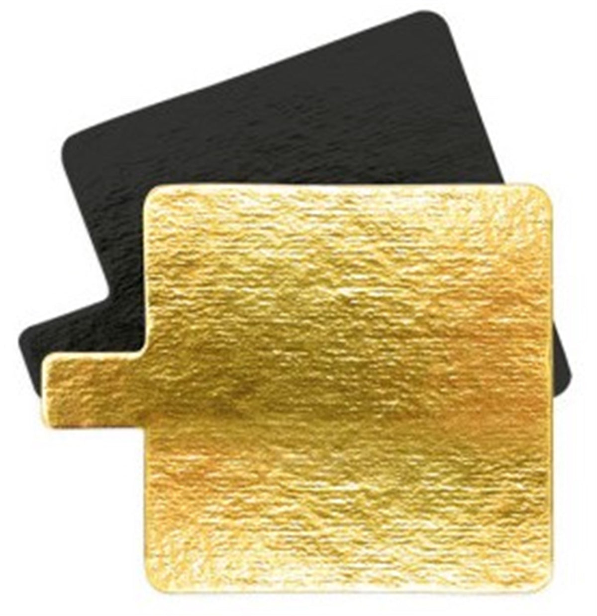 10er Set Tortenhalter gold/schwarz quadratisch 8cm in Gold/Schwarz präsentiert im Onlineshop von KAQTU Design AG. Platte ist von Scrap Cooking