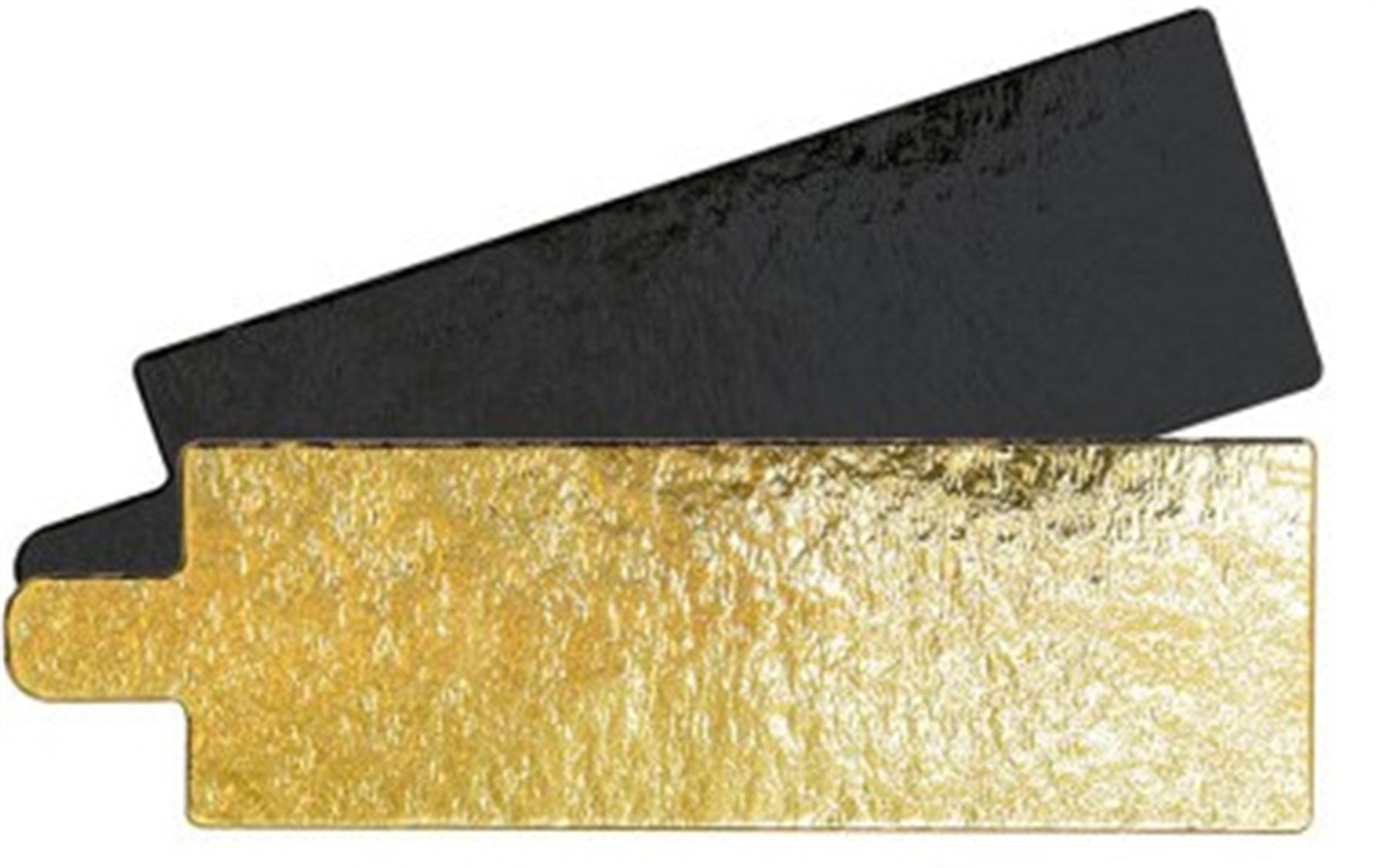 10er Set Tortenhalter gold/schwarz rechteckig 4.5x13cm