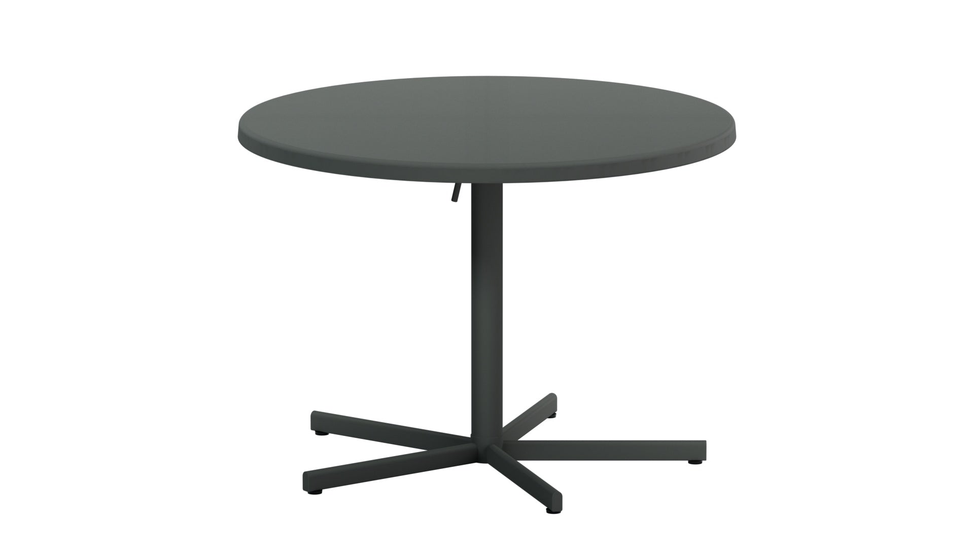 Eleganter, klappbarer Bodensee Glasfaser-Gartentisch ø100 mit wetterfesten, hitzebeständigen Materialien. Swiss Made, langlebig, pflegeleicht und ideal für den Außenbereich.