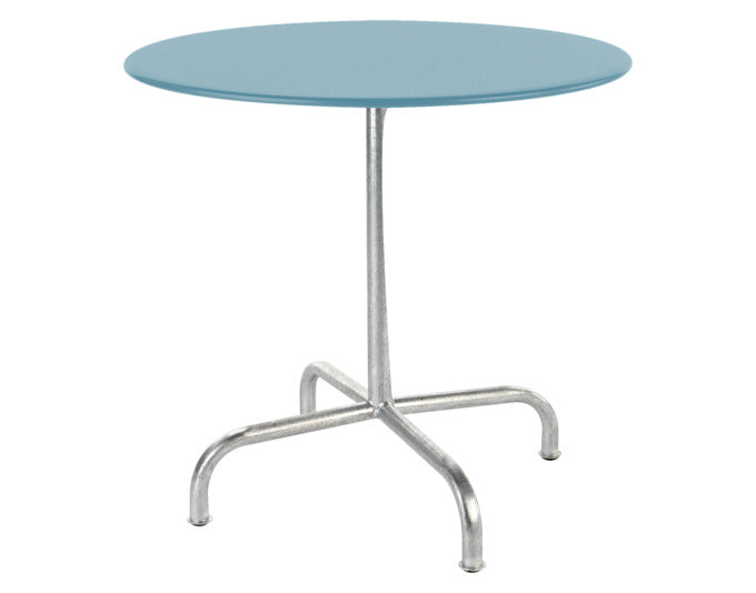 Moderner klappbarer Metall-Gartentisch mit 90 cm Durchmesser, perfekt für Gartenpartys und kleine Balkone, robust und pflegeleicht.
