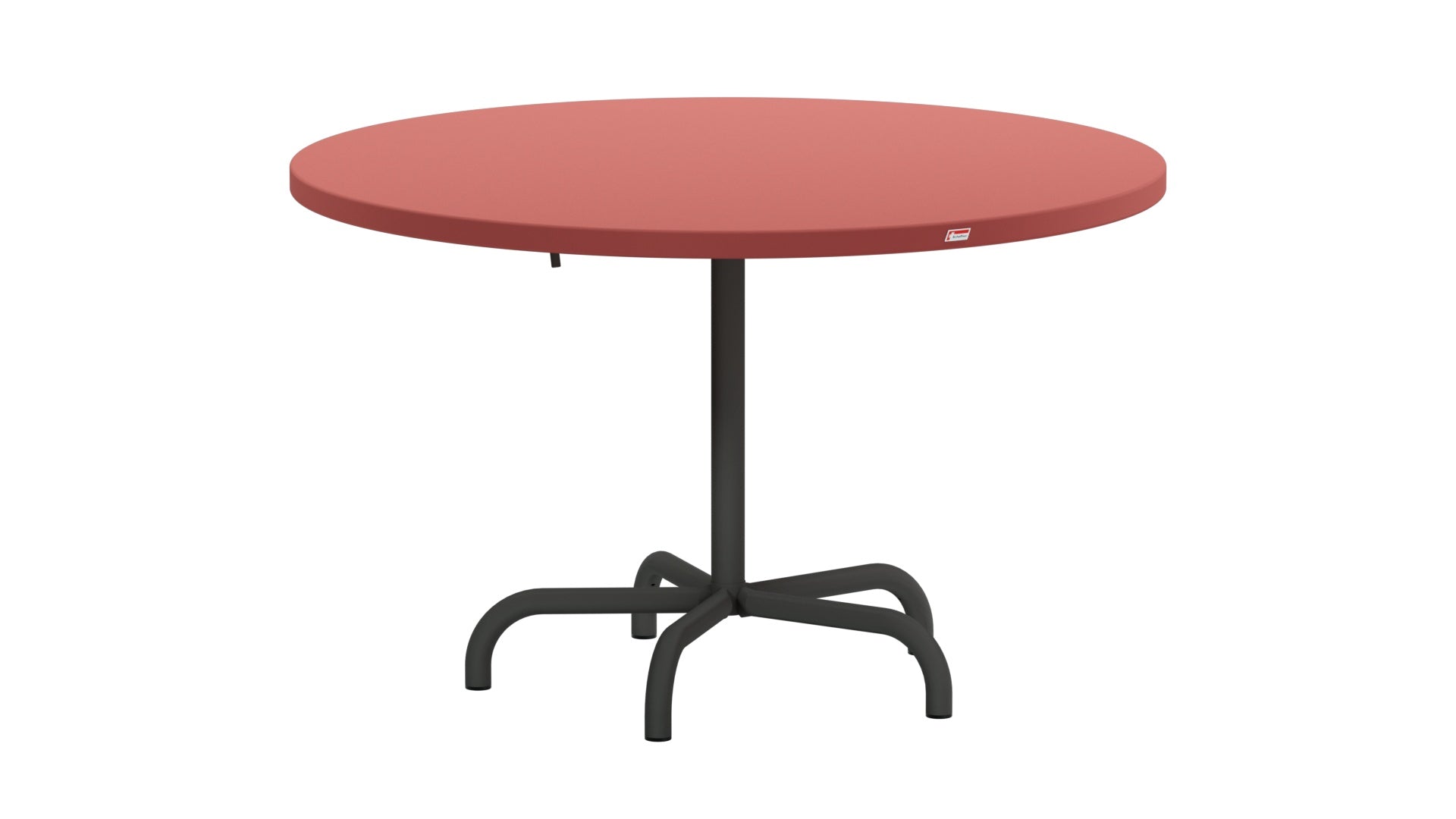 Säntis Metall-Gartentisch ø117 klappbar in Ahornrot präsentiert im Onlineshop von KAQTU Design AG. Gartentisch ist von Schaffner