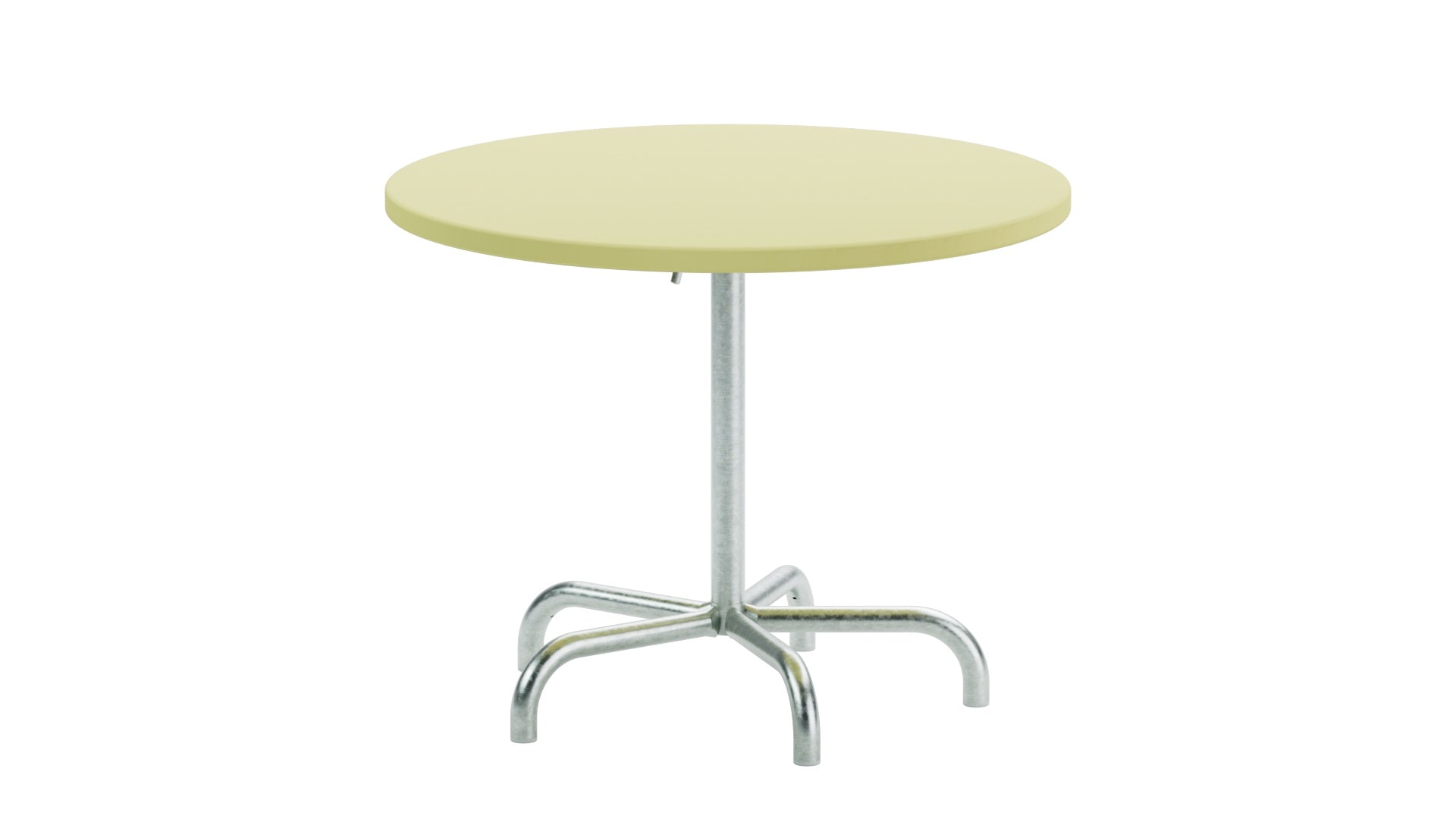 Säntis Metall-Gartentisch ø92 klappbar in Buchsbaumgelb präsentiert im Onlineshop von KAQTU Design AG. Gartentisch ist von Schaffner