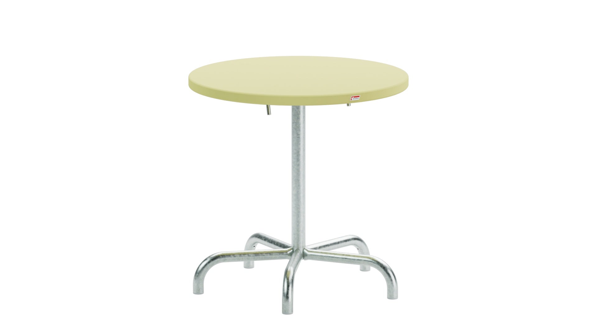 Hochwertiger, klappbarer Säntis Metall-Gartentisch ø72 cm, wetterfest, langlebig, platzsparend, Swiss Made – perfekt für Garten, Balkon und Terrasse.