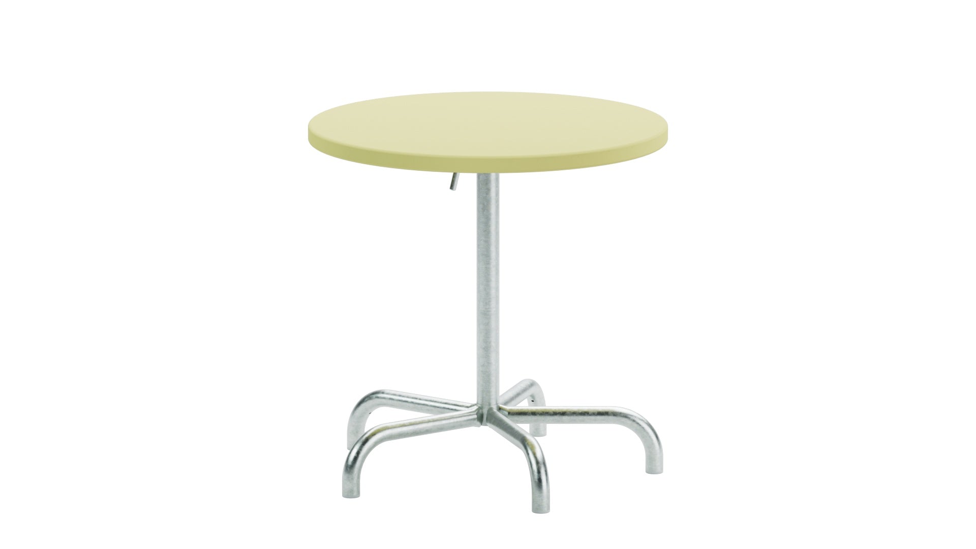 Säntis Metall-Gartentisch ø72 klappbar in Buchsbaumgelb präsentiert im Onlineshop von KAQTU Design AG. Gartentisch ist von Schaffner