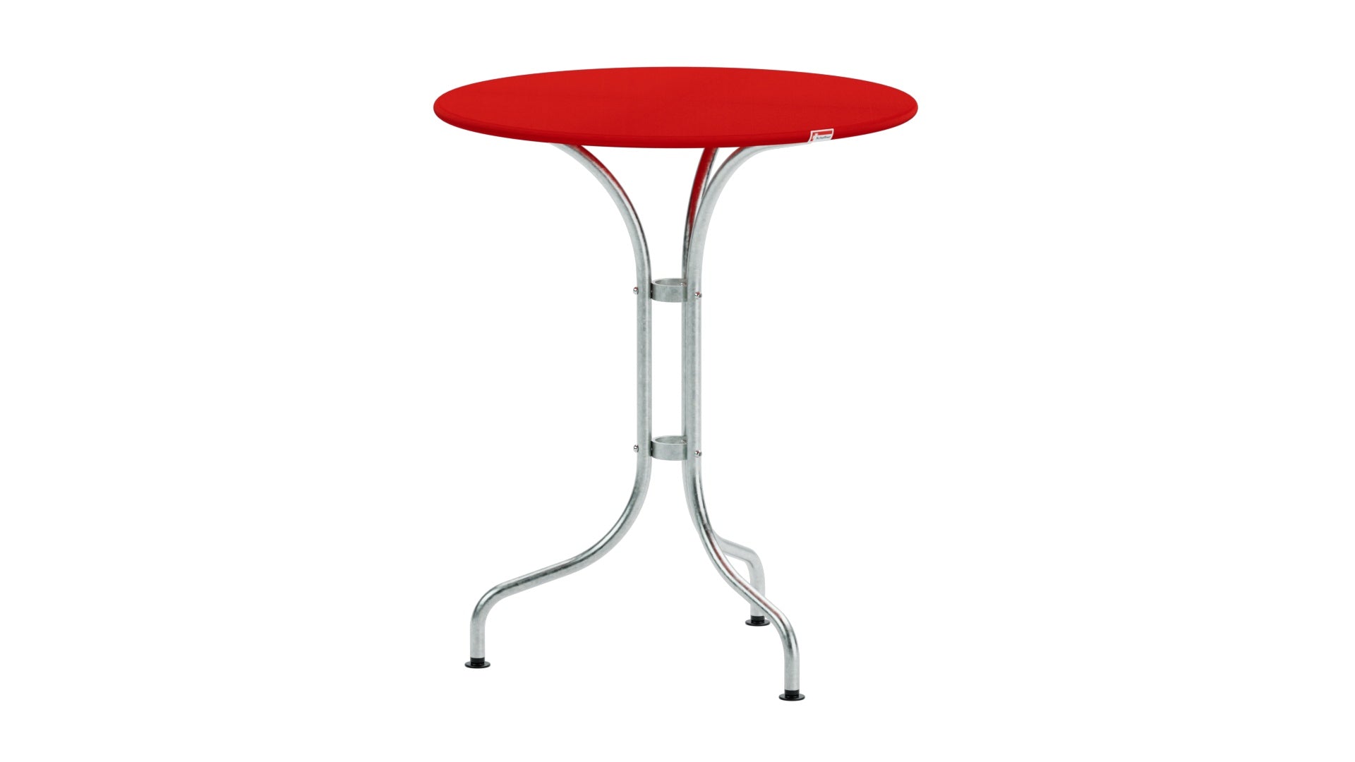 St. Moritz Metall-Gartentisch ø60 in Rot / Feuerverzinkt präsentiert im Onlineshop von KAQTU Design AG. Gartentisch ist von Schaffner