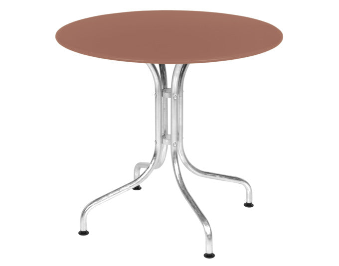 Eleganter Metalltisch St. Moritz ø 80 von Schaffner, robust und stilvoll, ideal für Garten oder Terrasse, wetterfest und langlebig.