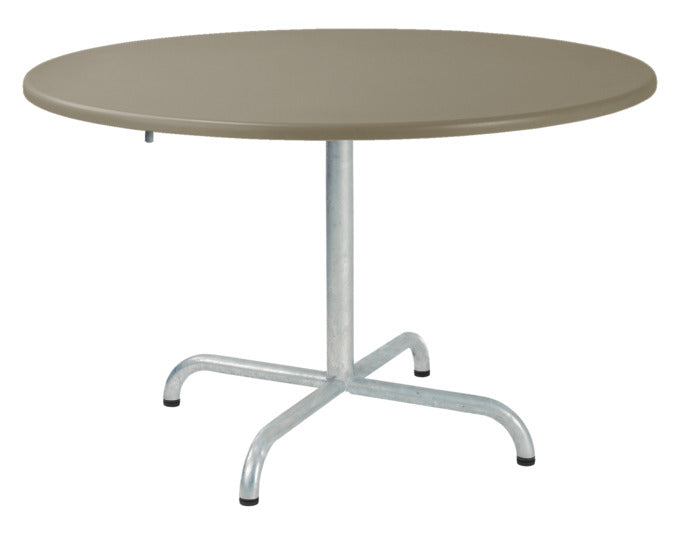 Hochwertiger, klappbarer Davos Glasfaser-Salontisch ø75/62 mit wetterfester, hitzebeständiger Oberfläche. Ideal für Outdoor, Gastronomie und Garten.