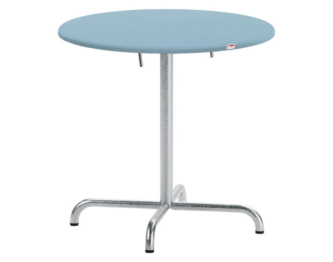 Davos Glasfaser-Gartentisch ø75 klappbar in Pastellblau / Feuerverzinkt präsentiert im Onlineshop von KAQTU Design AG. Gartentisch ist von Schaffner