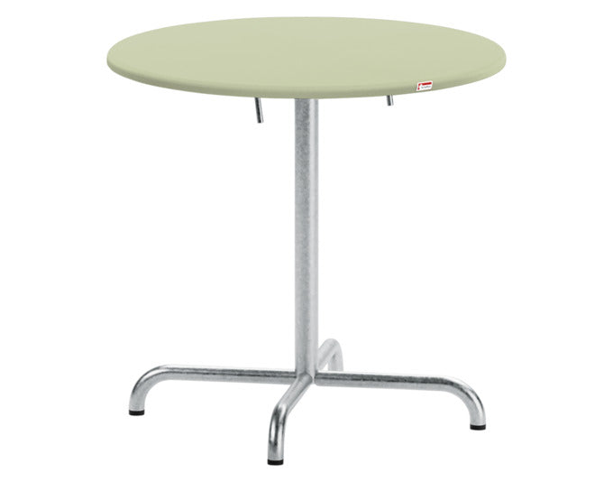 Davos Glasfaser-Gartentisch ø75 klappbar in Pastellgrün / Feuerverzinkt präsentiert im Onlineshop von KAQTU Design AG. Gartentisch ist von Schaffner