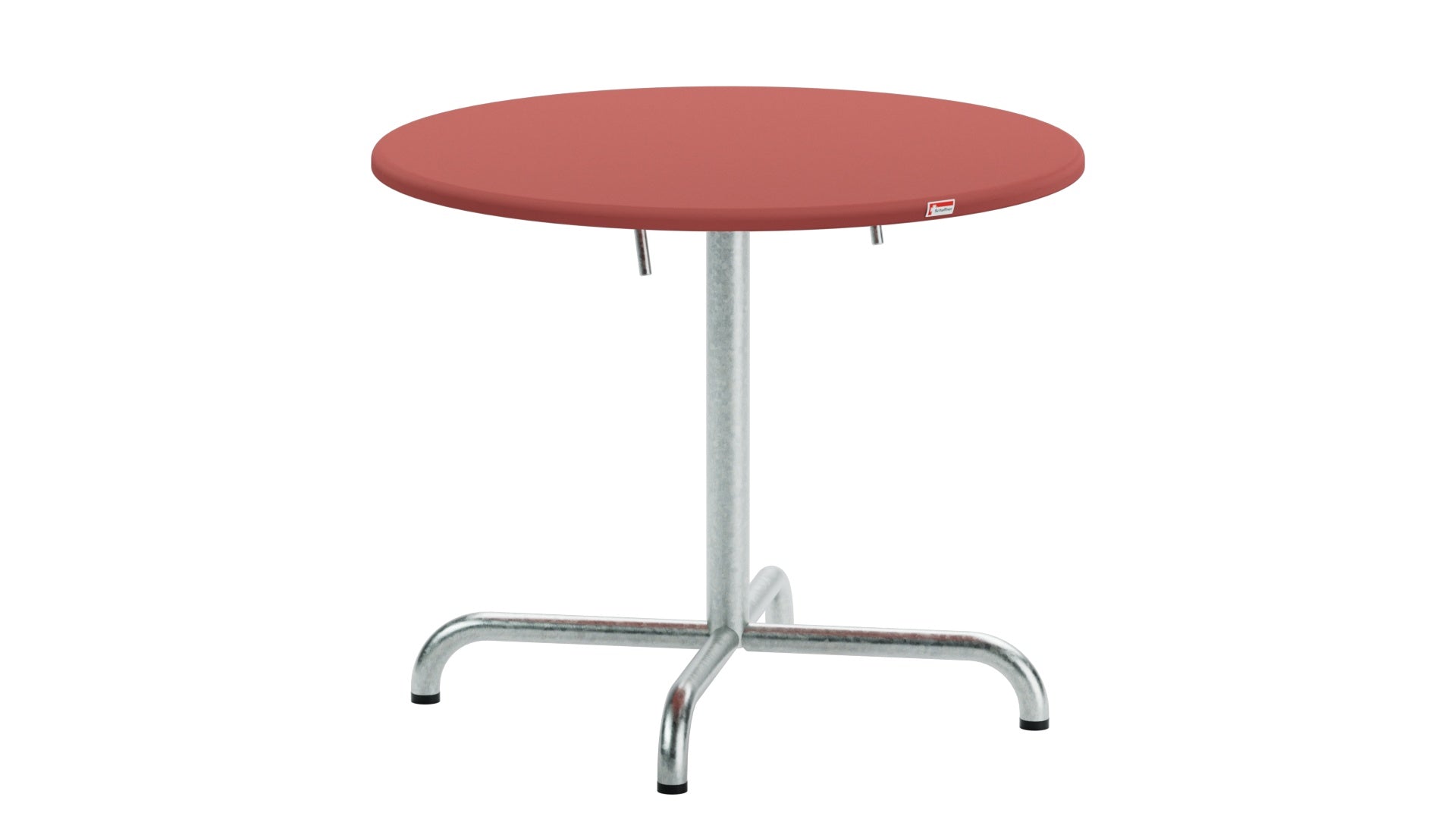 Davos Glasfaser-Salontisch ø75 / 62 klappbar in Ahornrot präsentiert im Onlineshop von KAQTU Design AG. Gartentisch ist von Schaffner