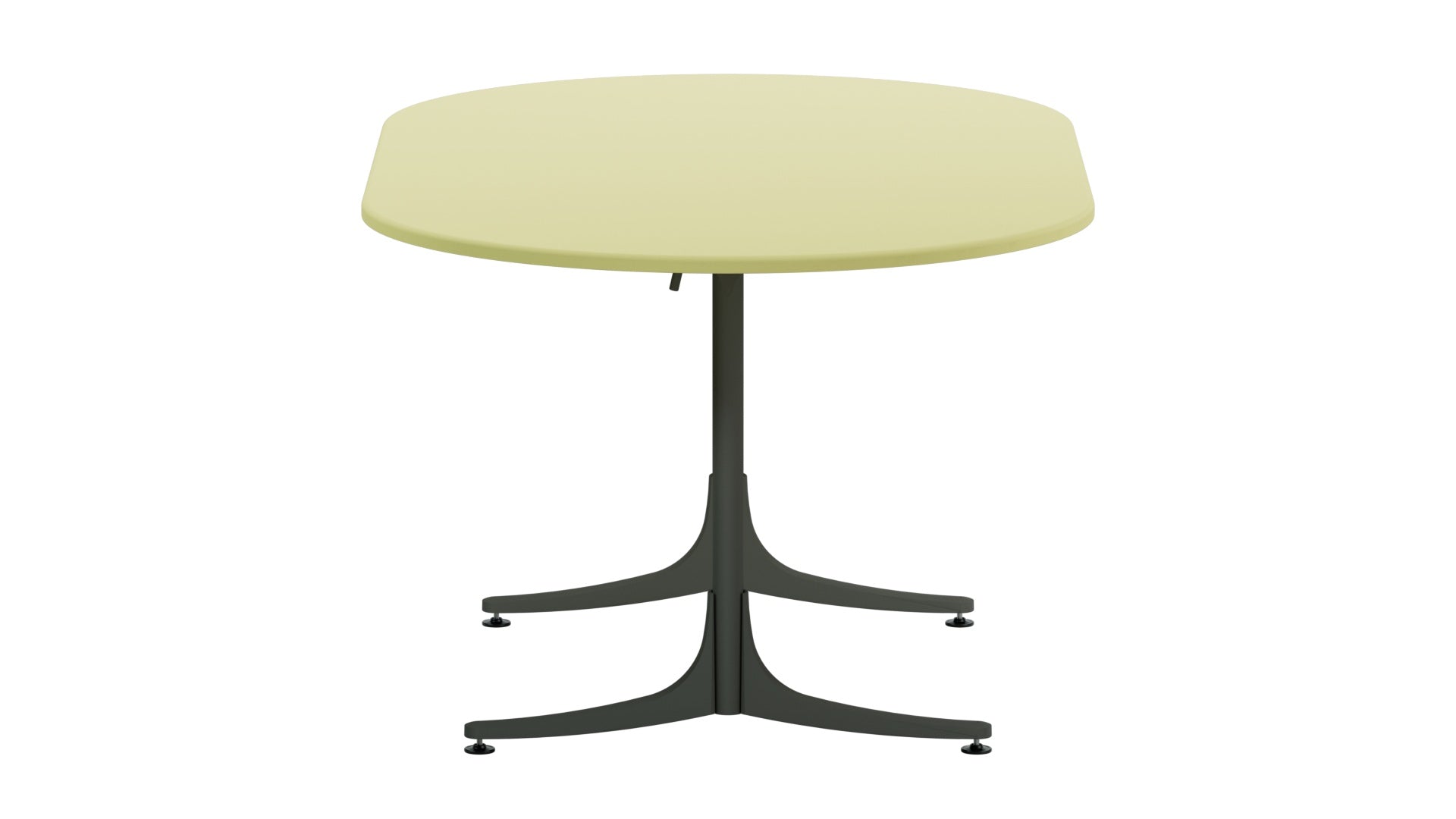 Moderner, ovaler Gartentisch aus wetterfesten Glasfaserplatten, klappbar, langlebig, UV-beständig, Swiss Made, stilvoll für Garten und Terrasse.