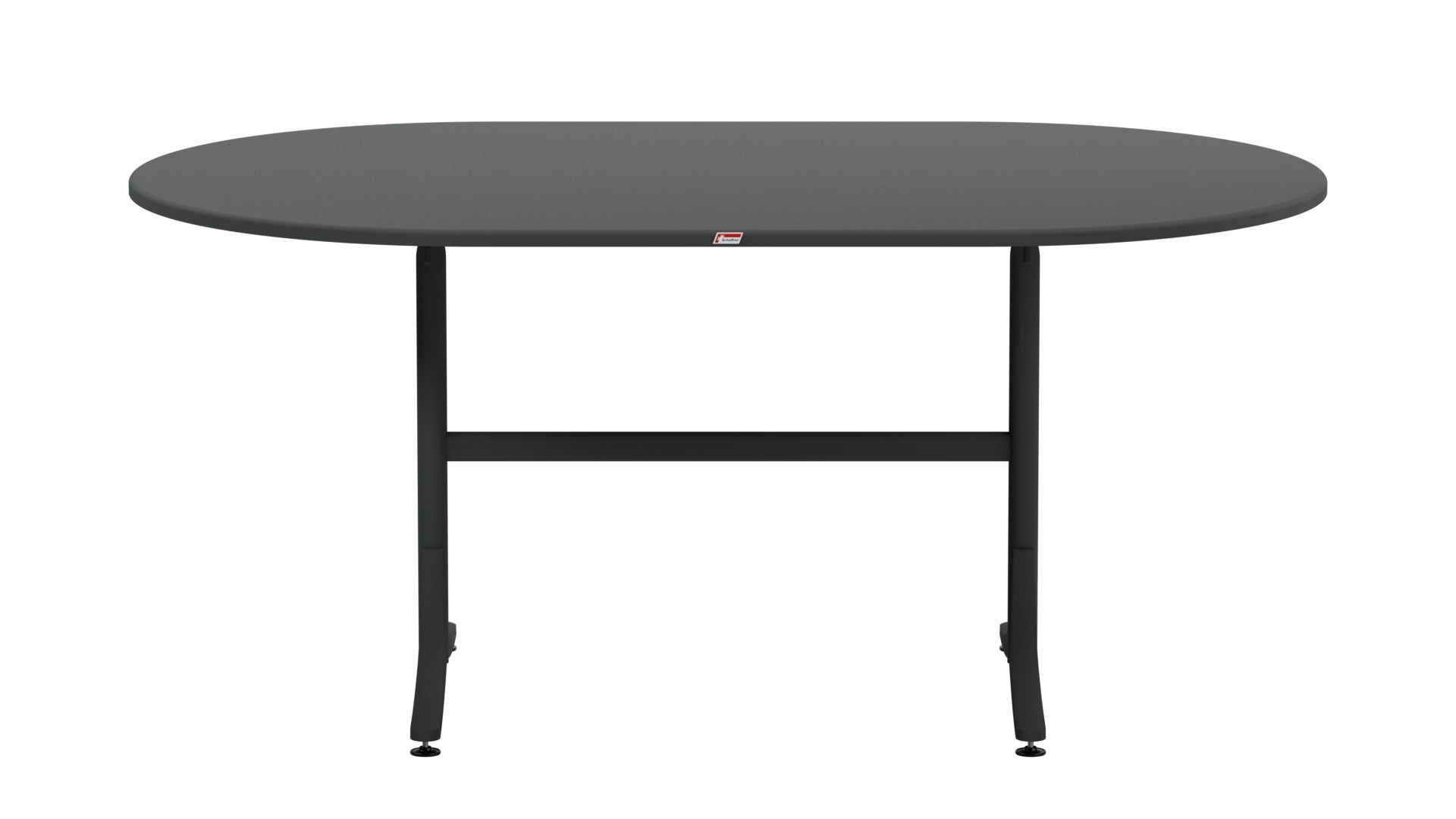 Moderner, ovaler Glasfaser-Gartentisch 160x95 cm, klappbar, wetterfest, UV-beständig, langlebig und Made in Switzerland – ideal für stilvolle Außenmomente.