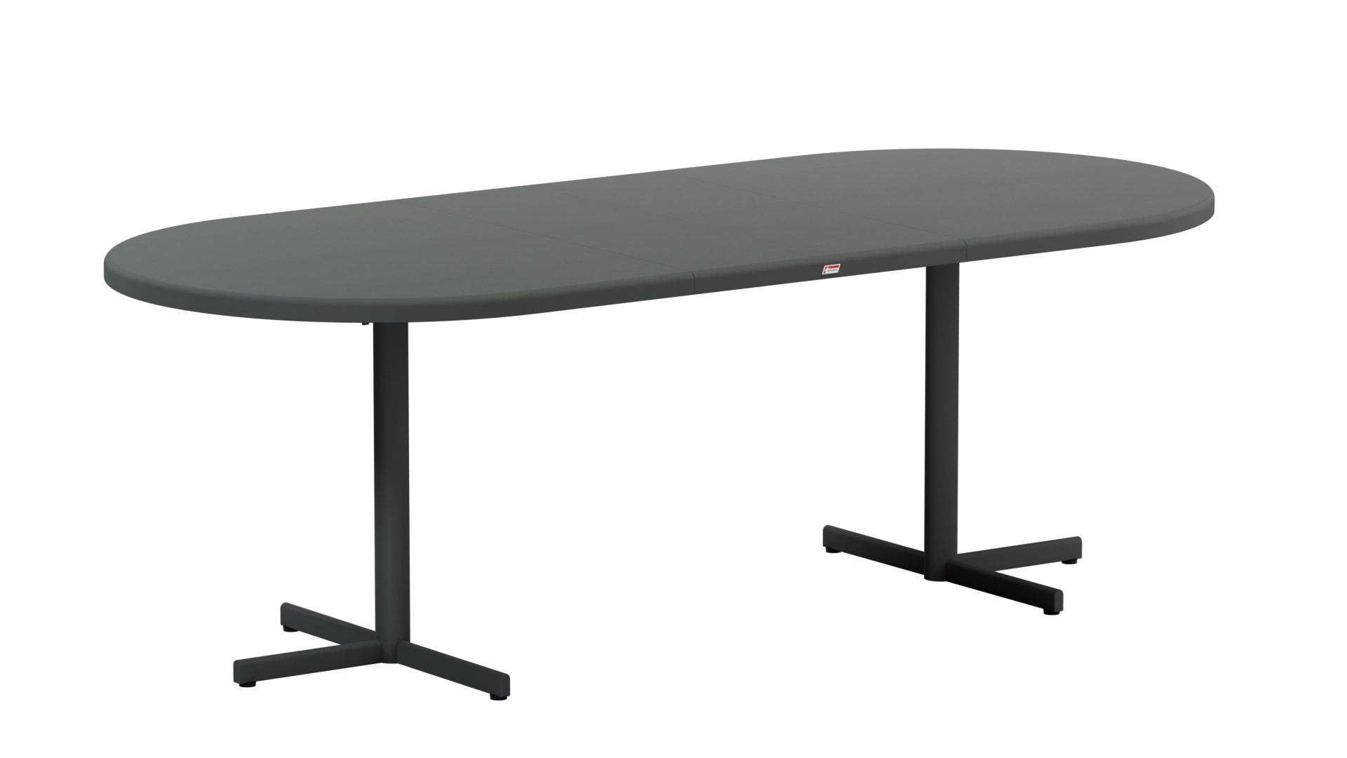 Bodensee Glasfaser-Gartentisch 160/218x95 oval klappbar, ausziehbar