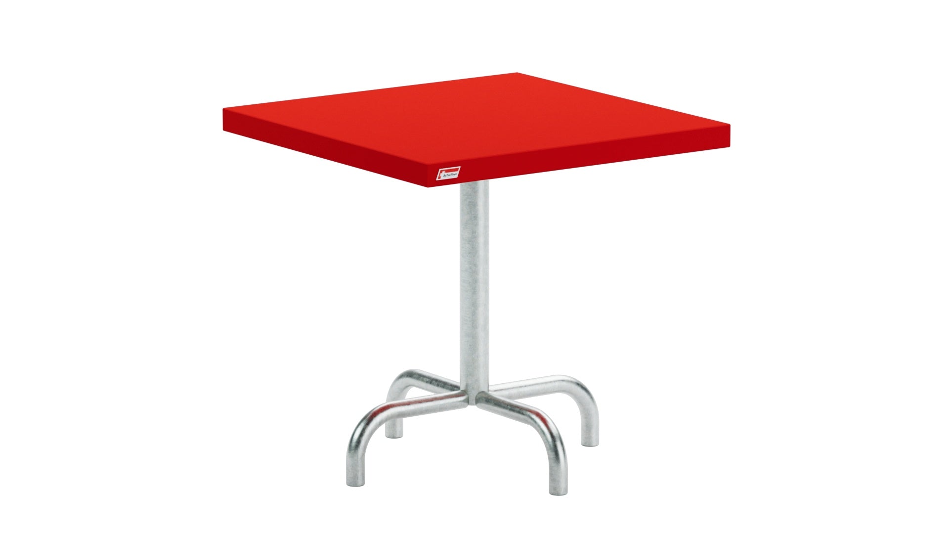 Robuster Säntis Metall-Beistelltisch 50x50 cm für den Outdoor-Bereich, wetterfest, langlebig, leicht zu reinigen und ideal für Garten, Balkon oder Terrasse.